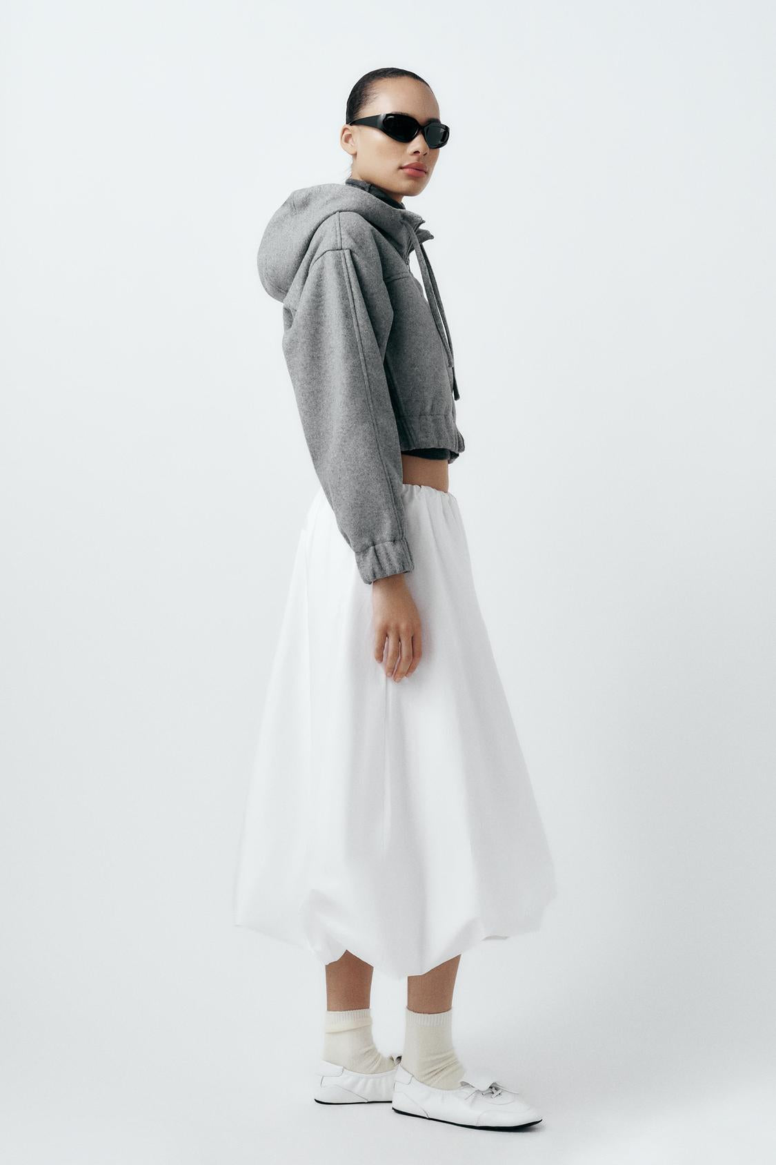Cropped Zip-Up Hoodie