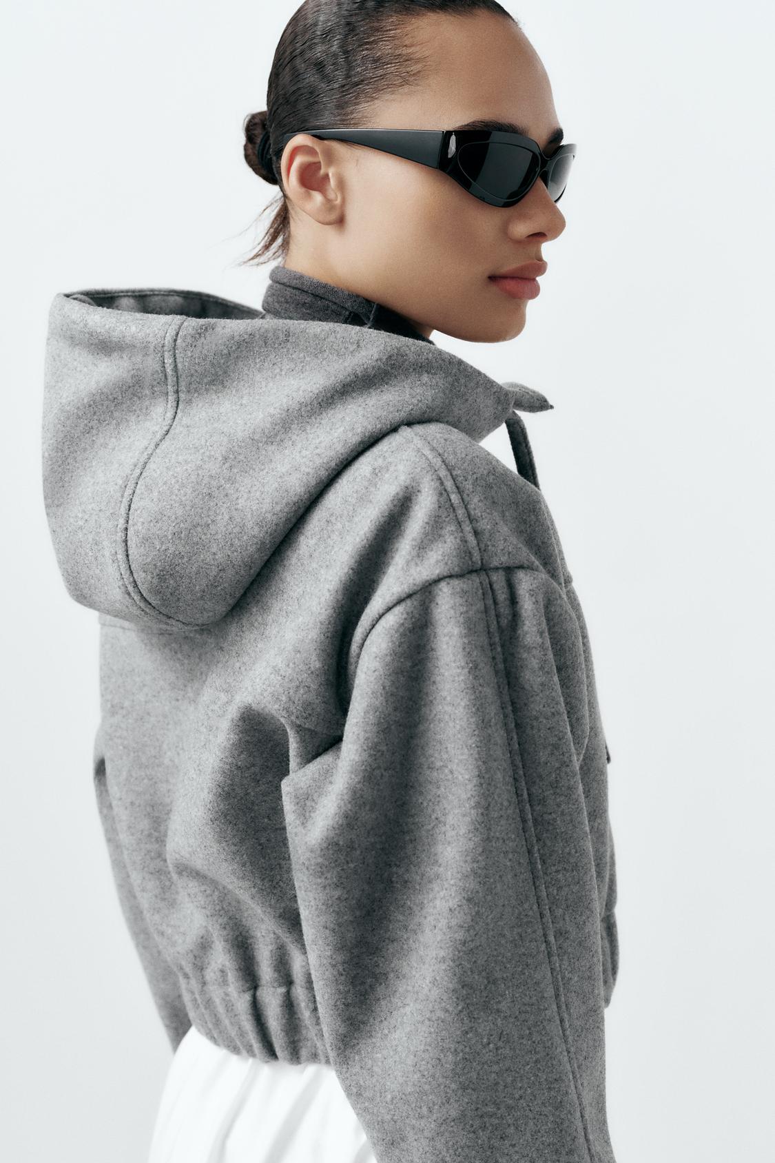 Cropped Zip-Up Hoodie