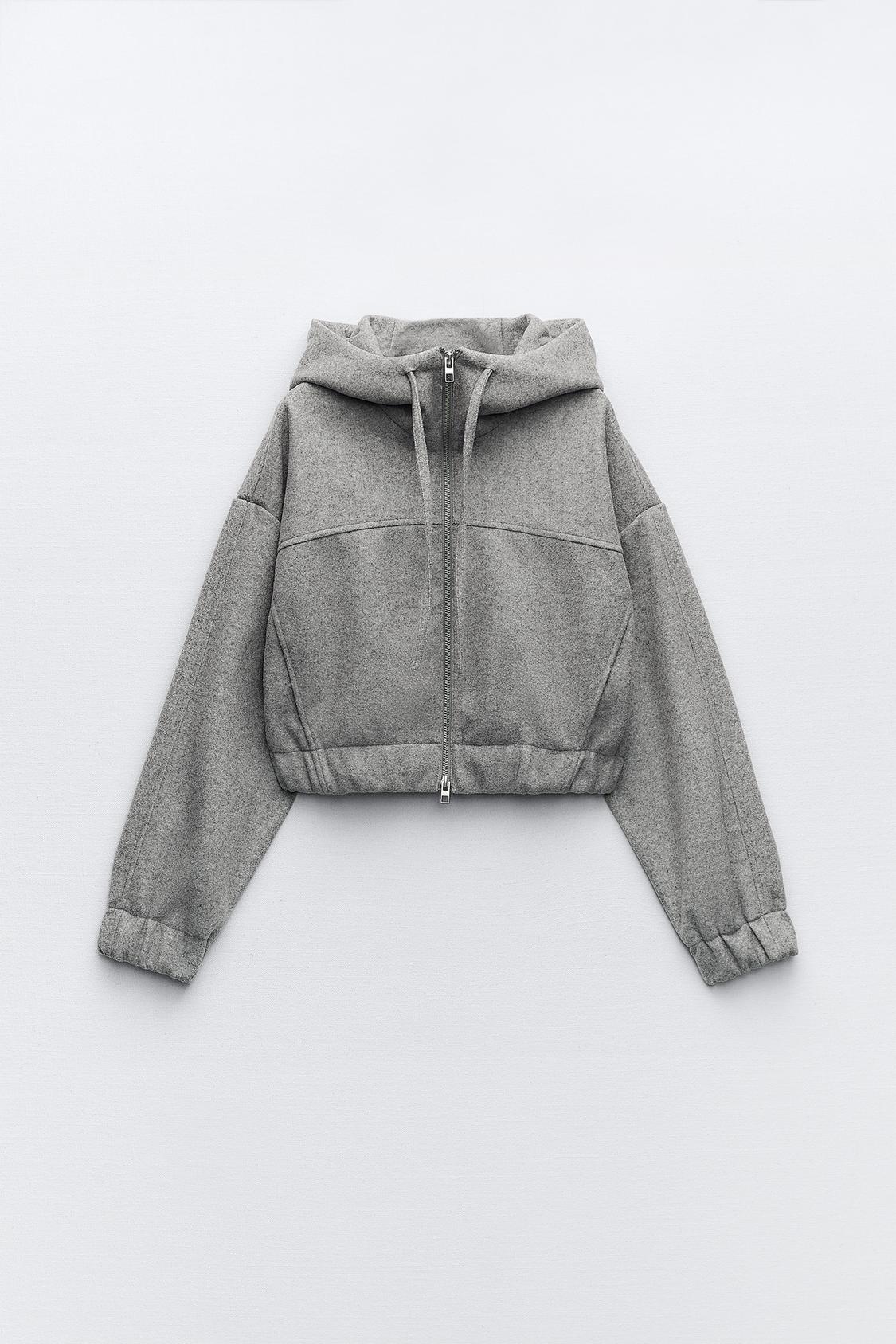 Cropped Zip-Up Hoodie