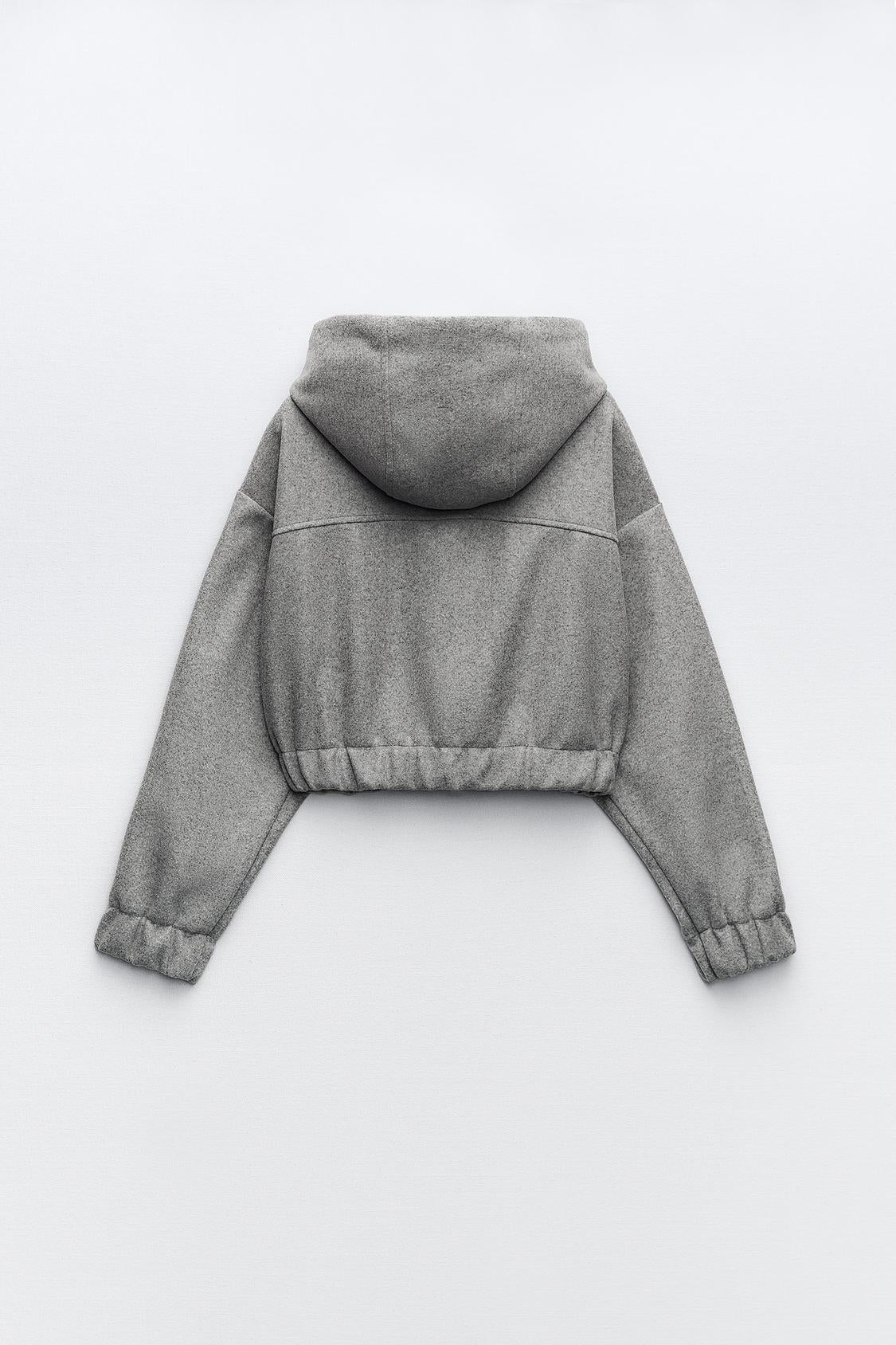 Cropped Zip-Up Hoodie