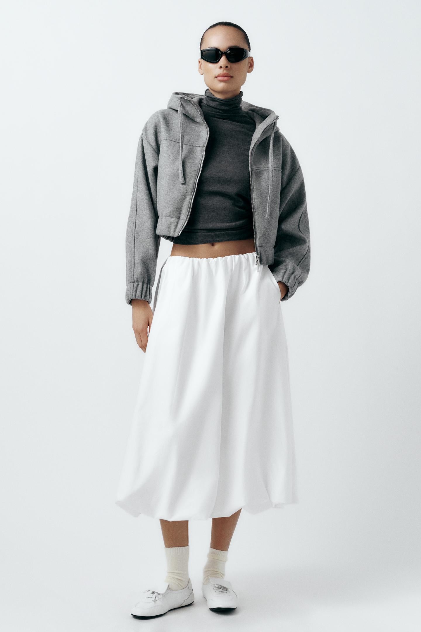 Cropped Zip-Up Hoodie