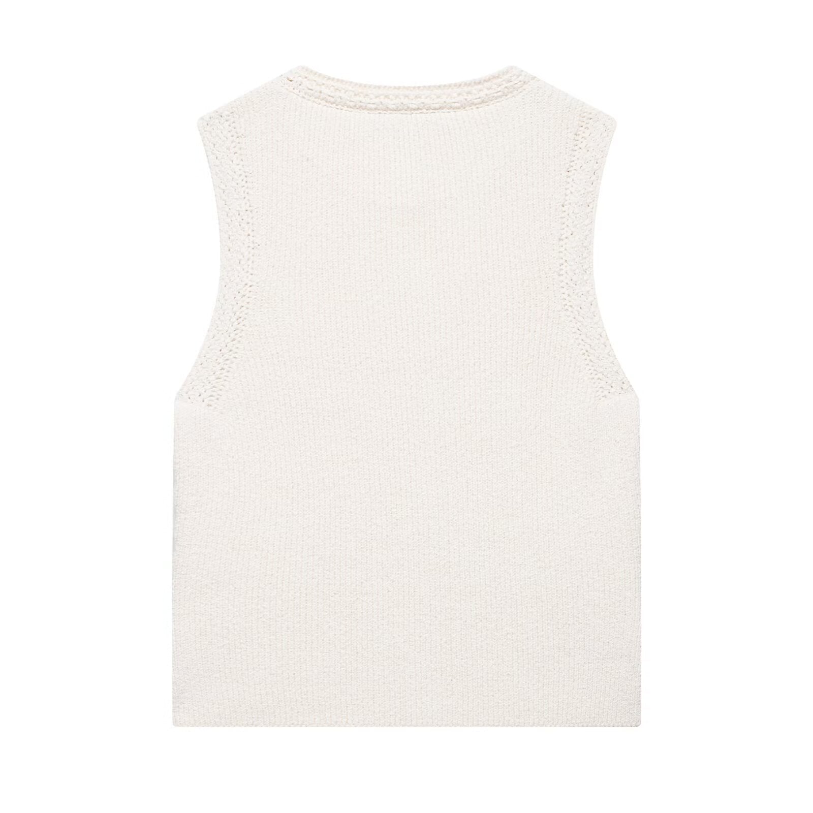 Gold Button Knit Vest