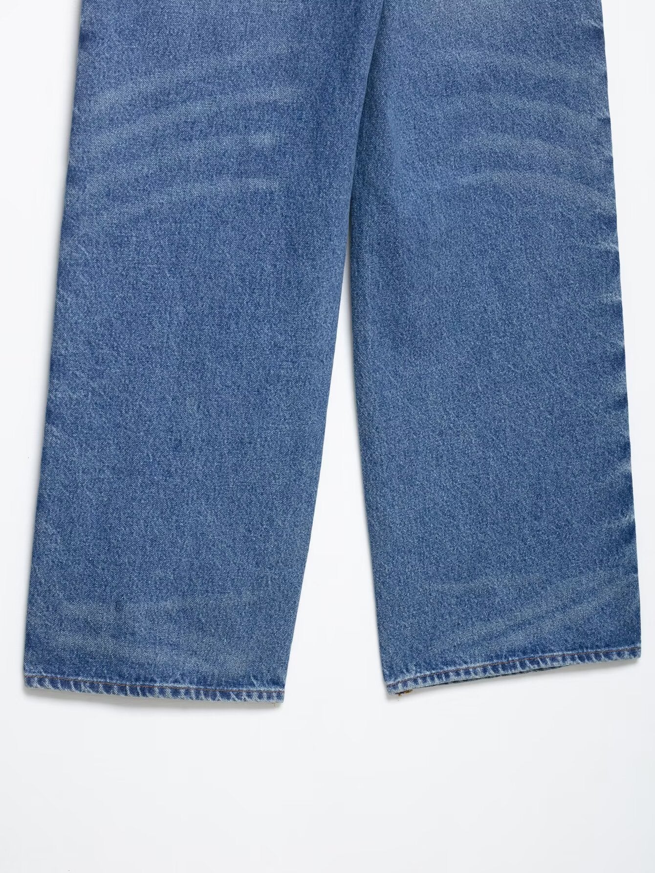 Pearl Trim High Waist Denim Pants