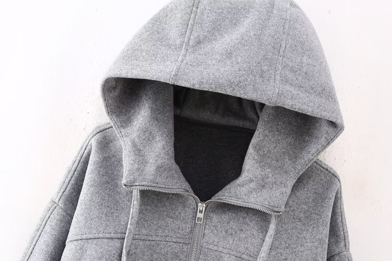 Cropped Zip-Up Hoodie