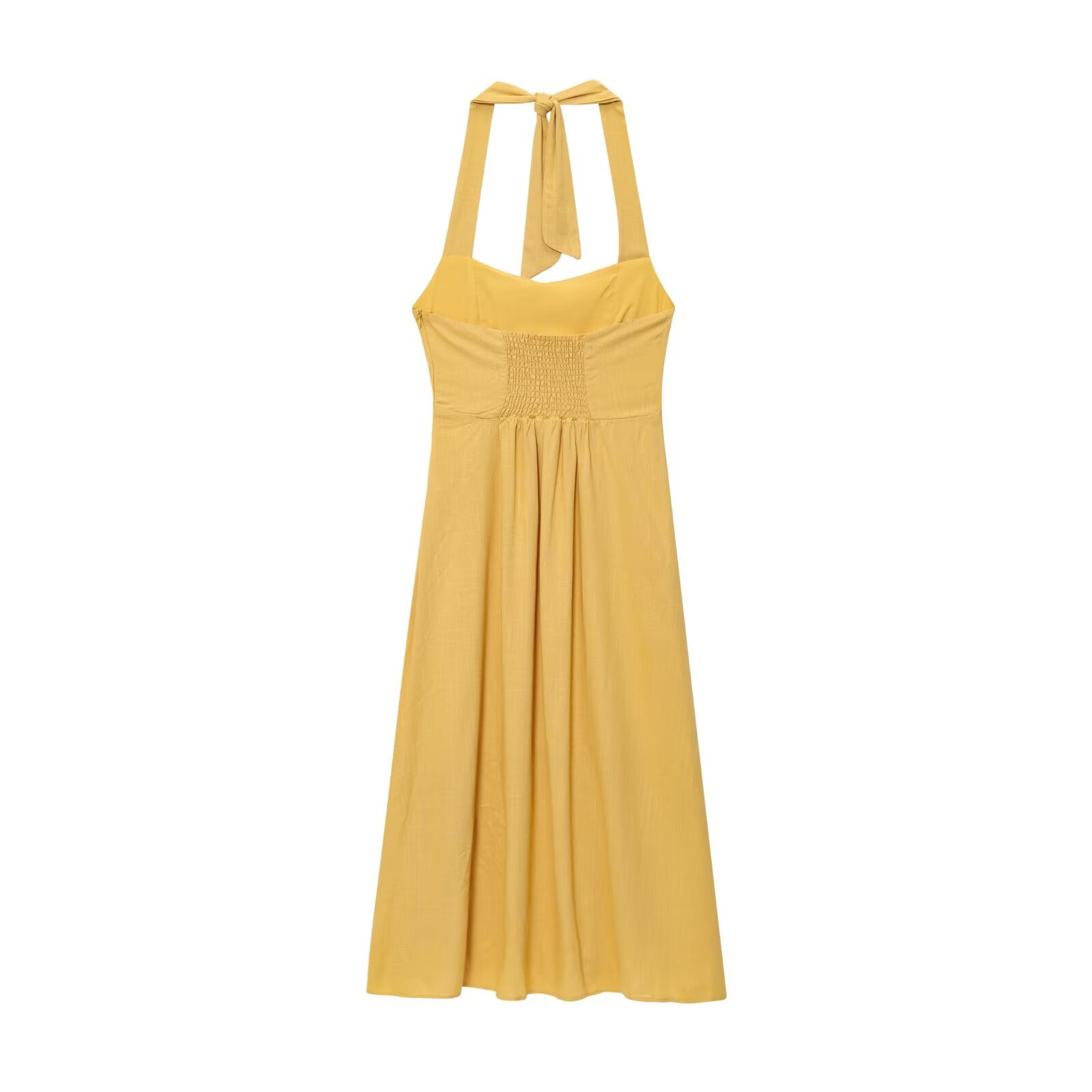 Halter Linen Maxi Dress