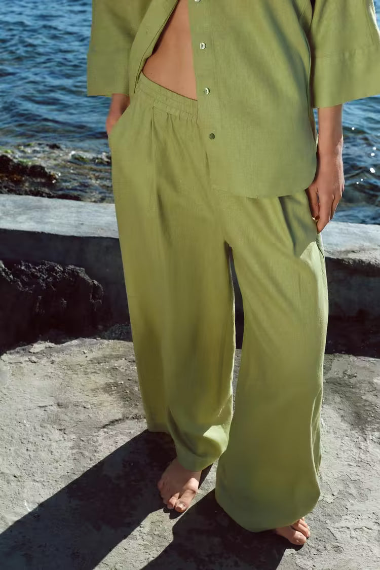 Linen Effect Relaxed Set
