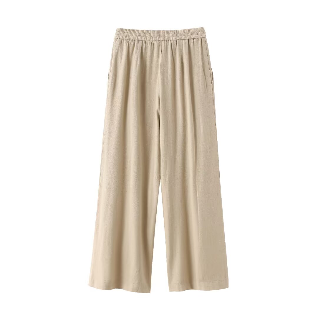 Khaki Wide Leg Pants
