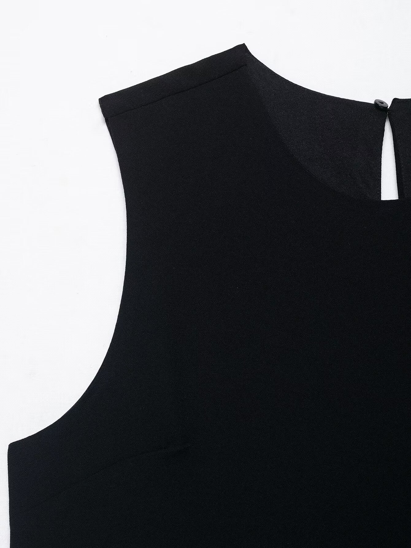 Asymmetric Gold-Button Crop Top