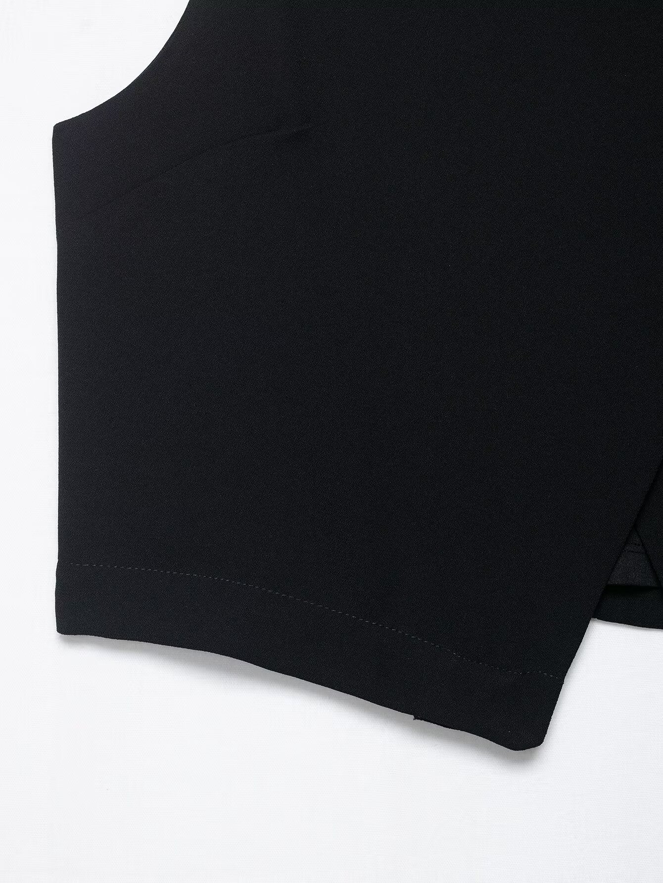 Asymmetric Gold-Button Crop Top