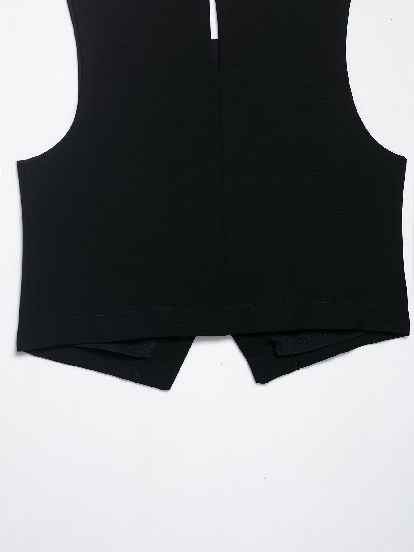 Asymmetric Gold-Button Crop Top