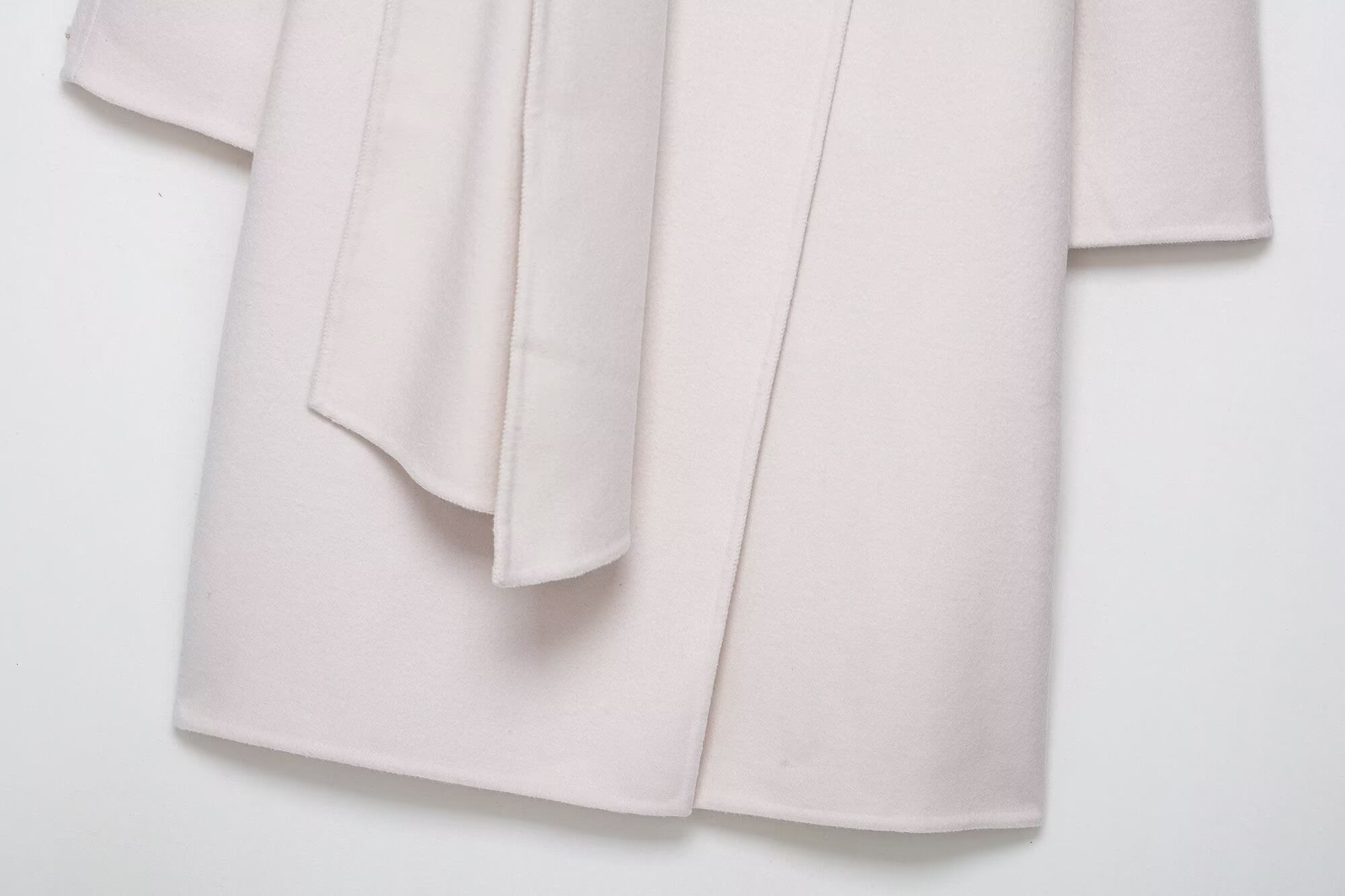 Wool-Blend Scarf Collar Coat