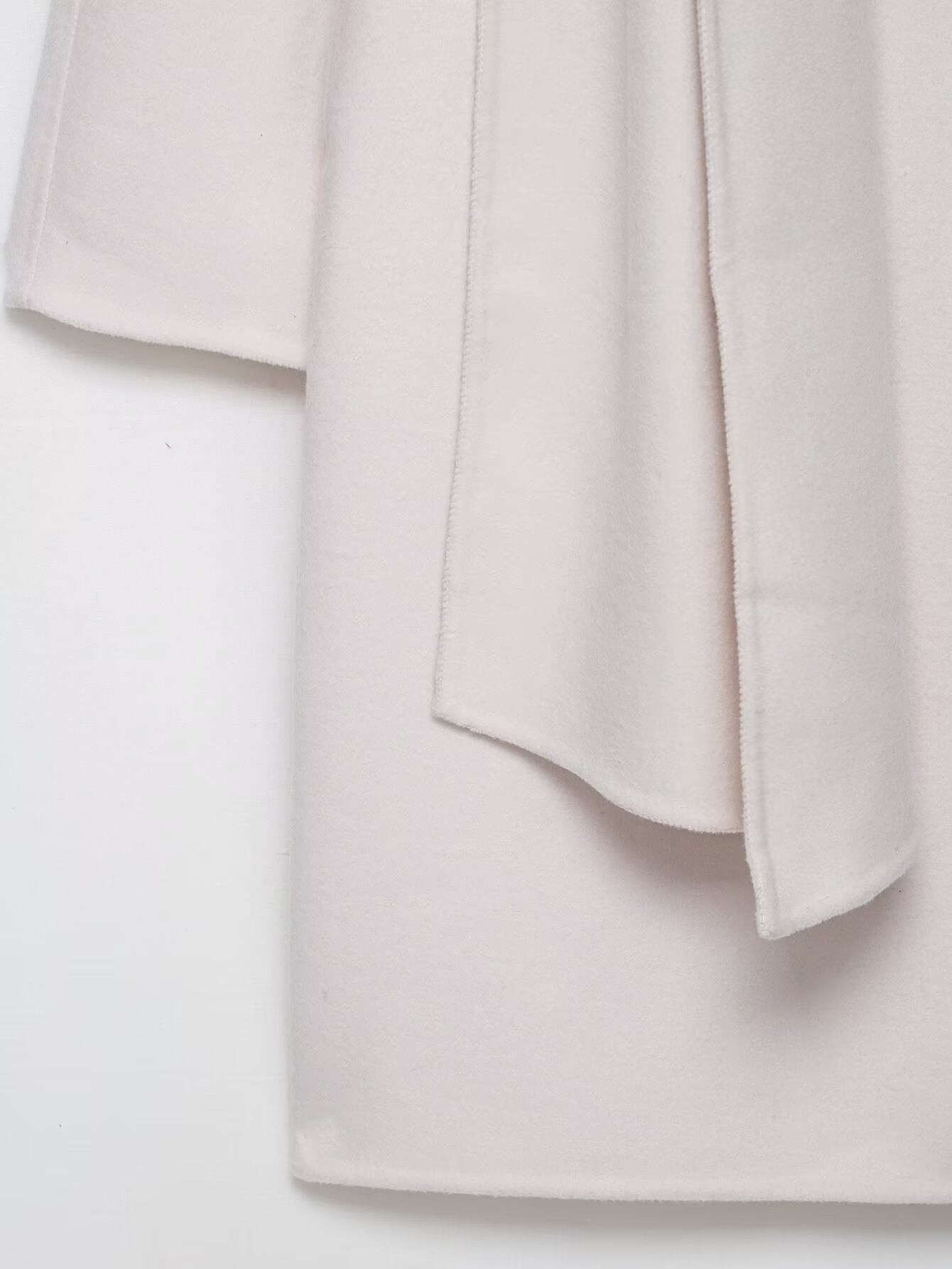 Wool-Blend Scarf Collar Coat