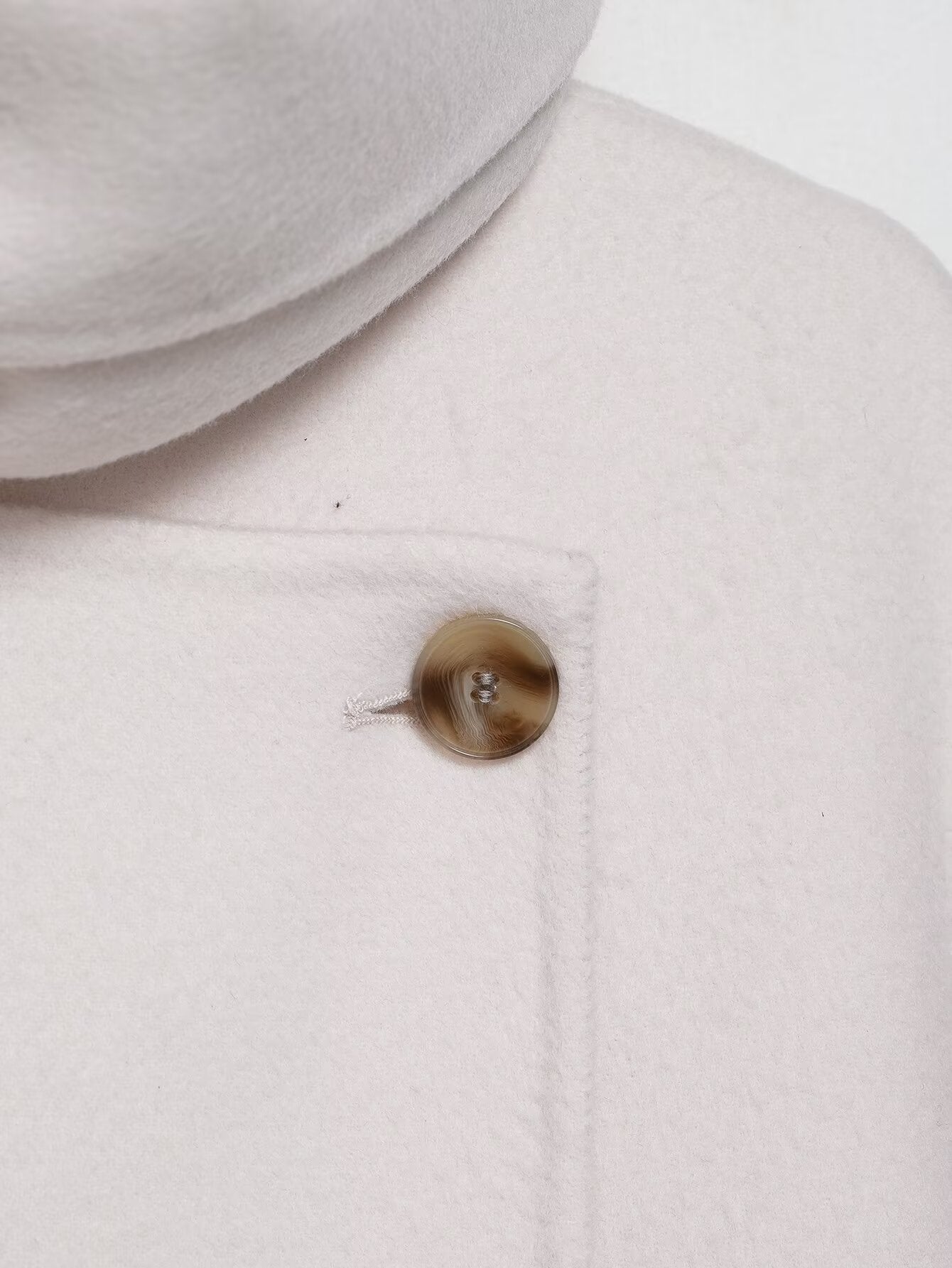 Wool-Blend Scarf Collar Coat
