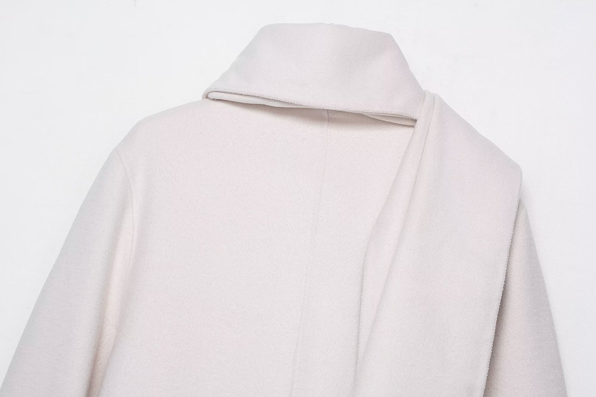 Wool-Blend Scarf Collar Coat
