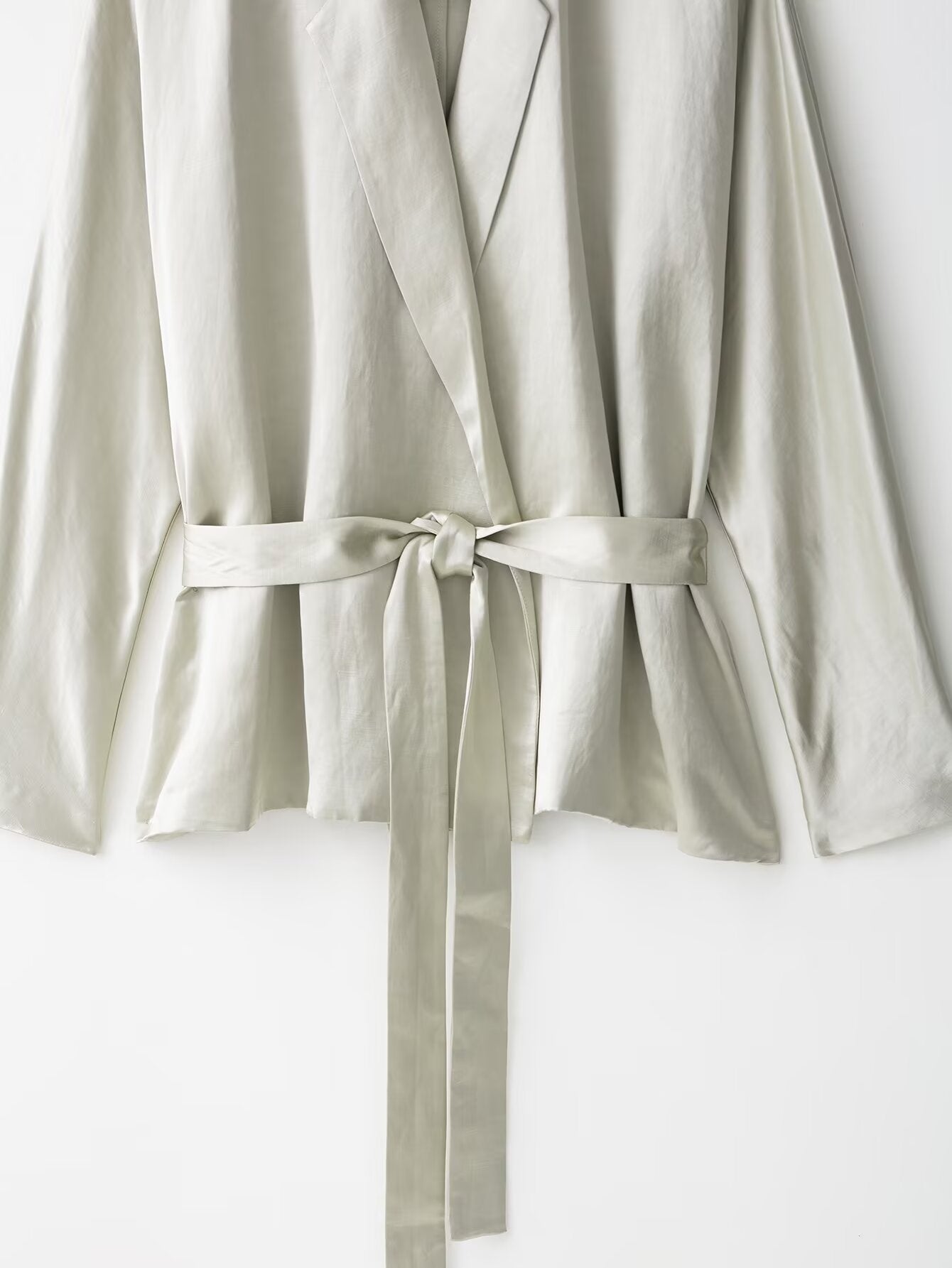 Satin Belted Blazer & Pants Set