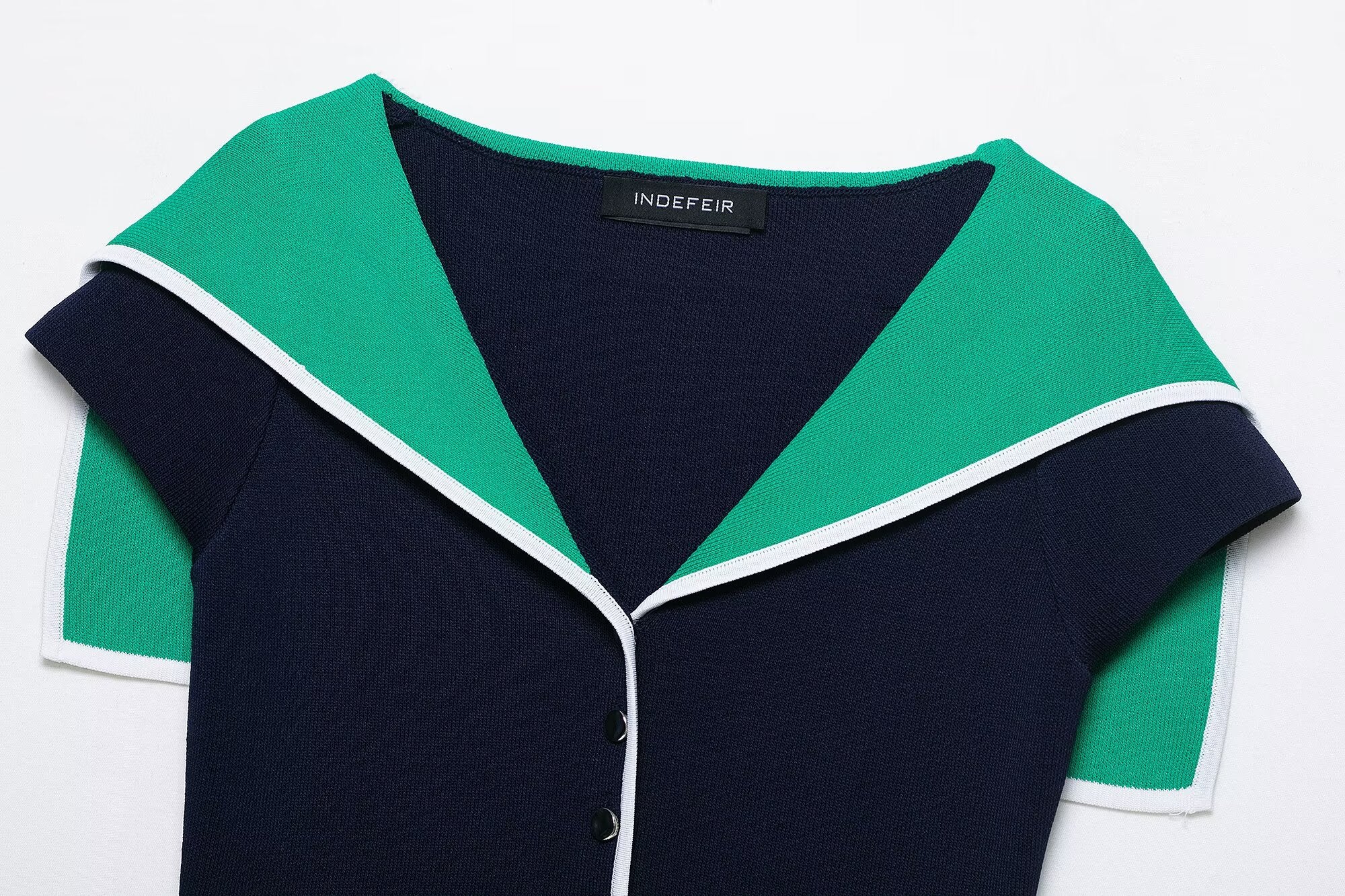 Colorblock Knitted Crop Top