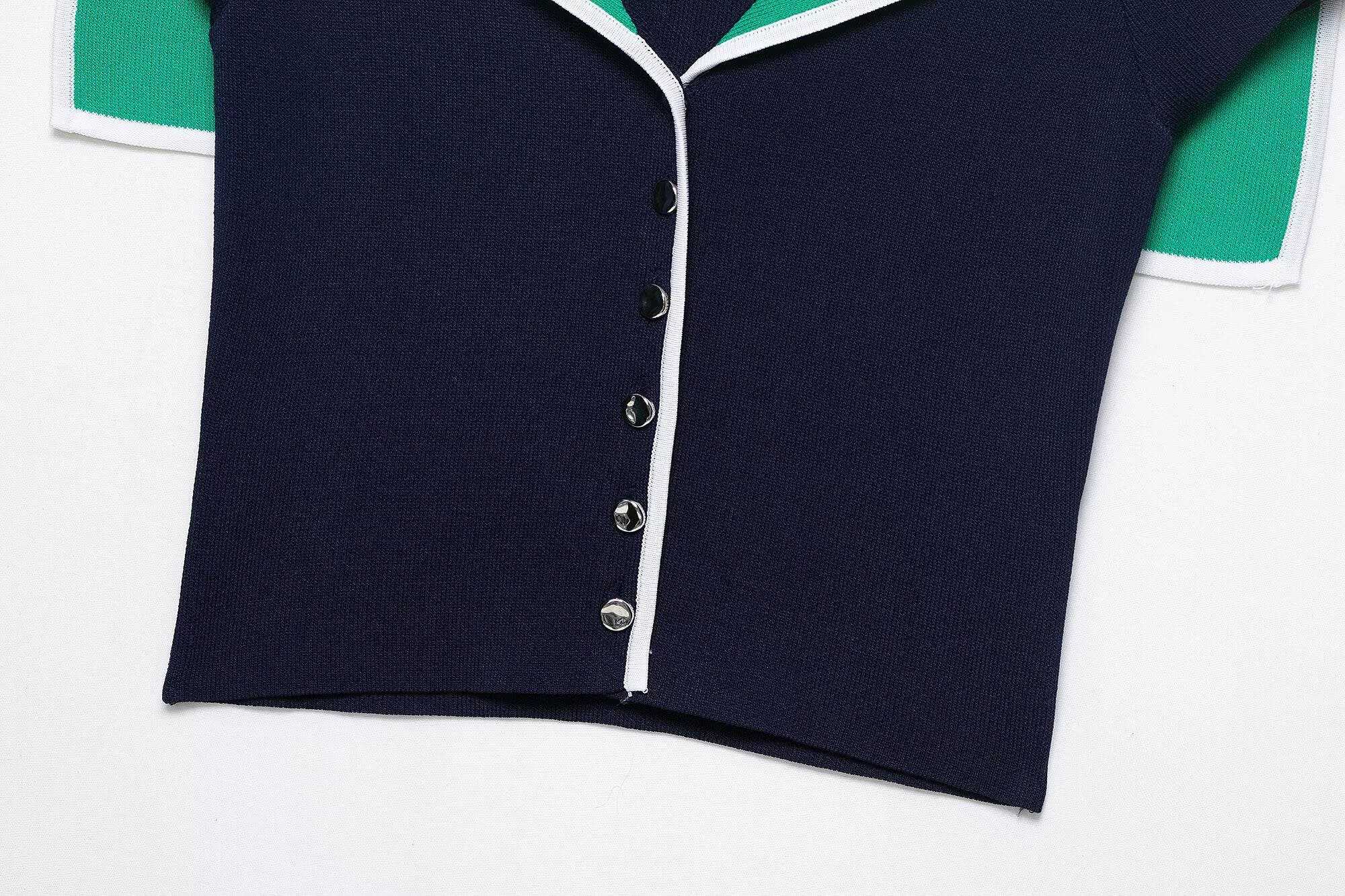 Colorblock Knitted Crop Top