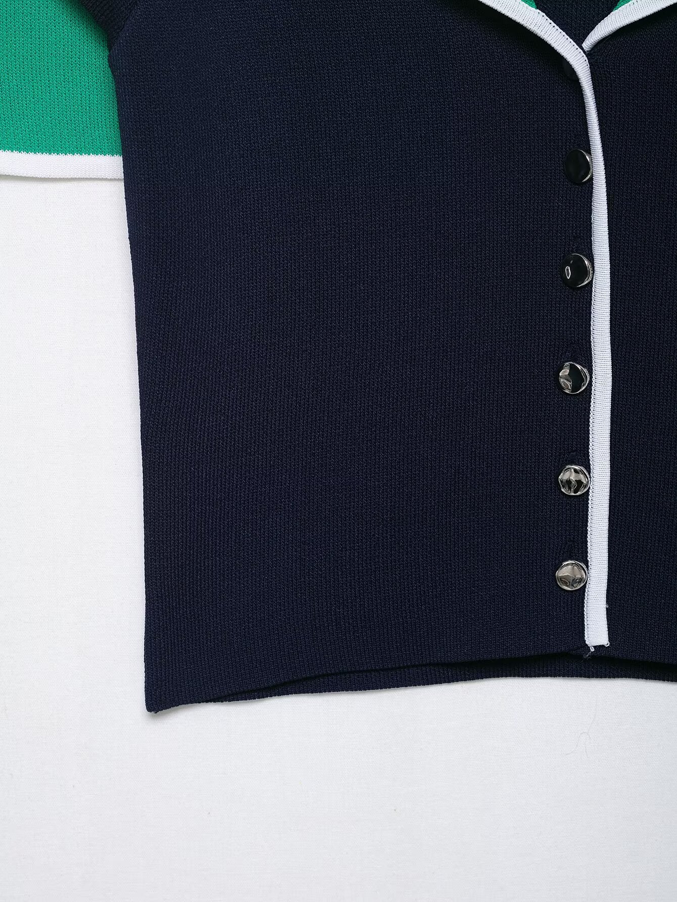 Colorblock Knitted Crop Top