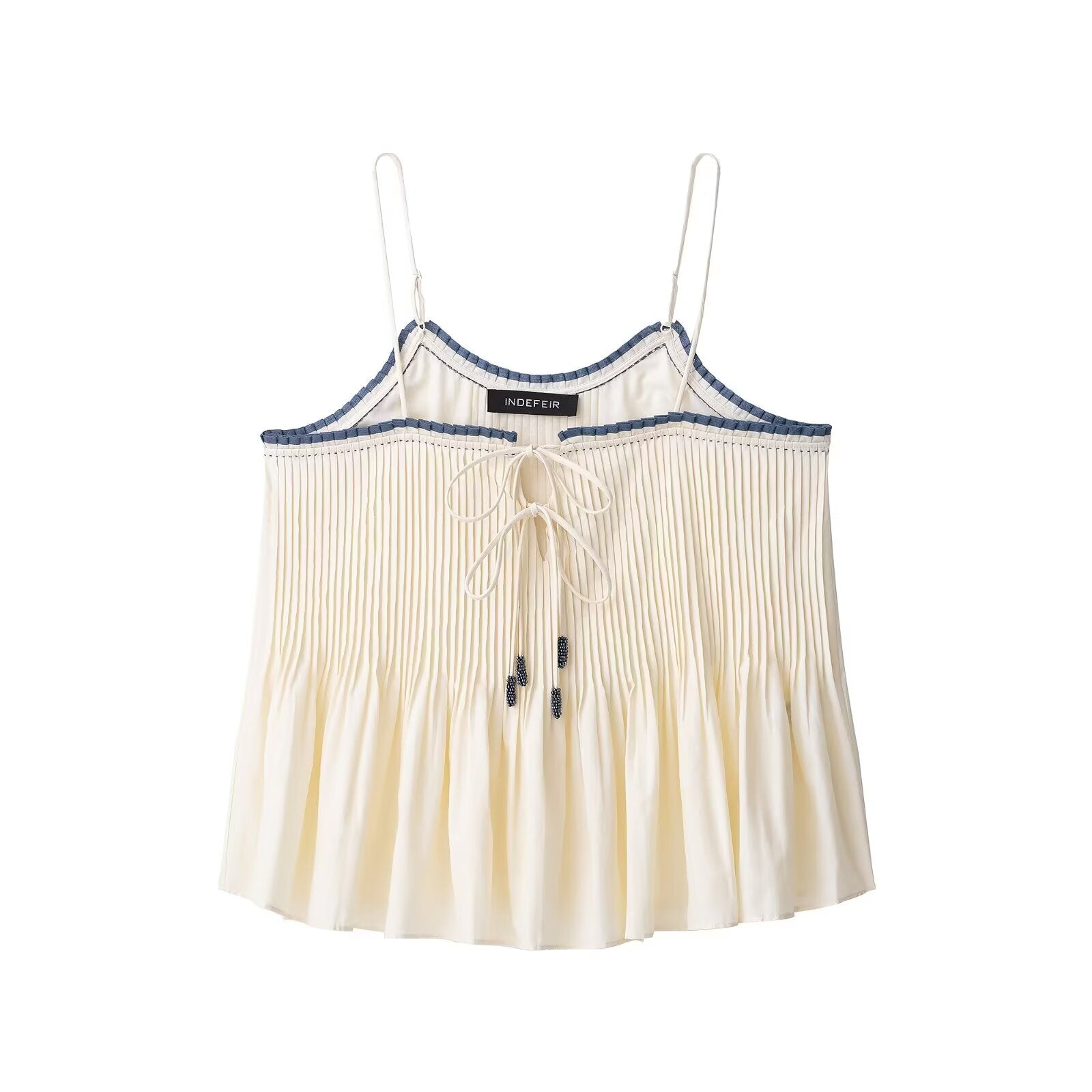 Pleated Trim Camisole Top