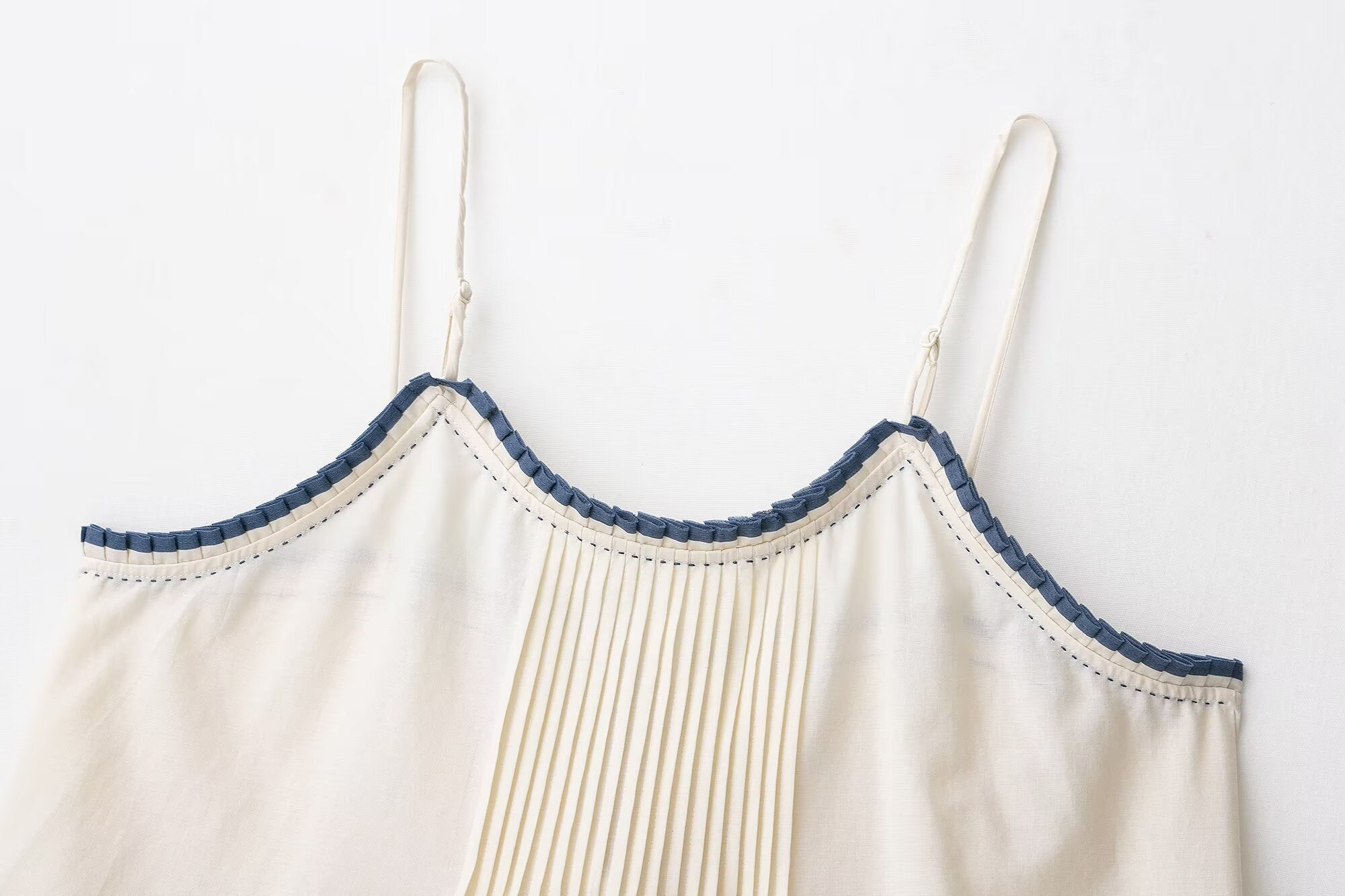 Pleated Trim Camisole Top
