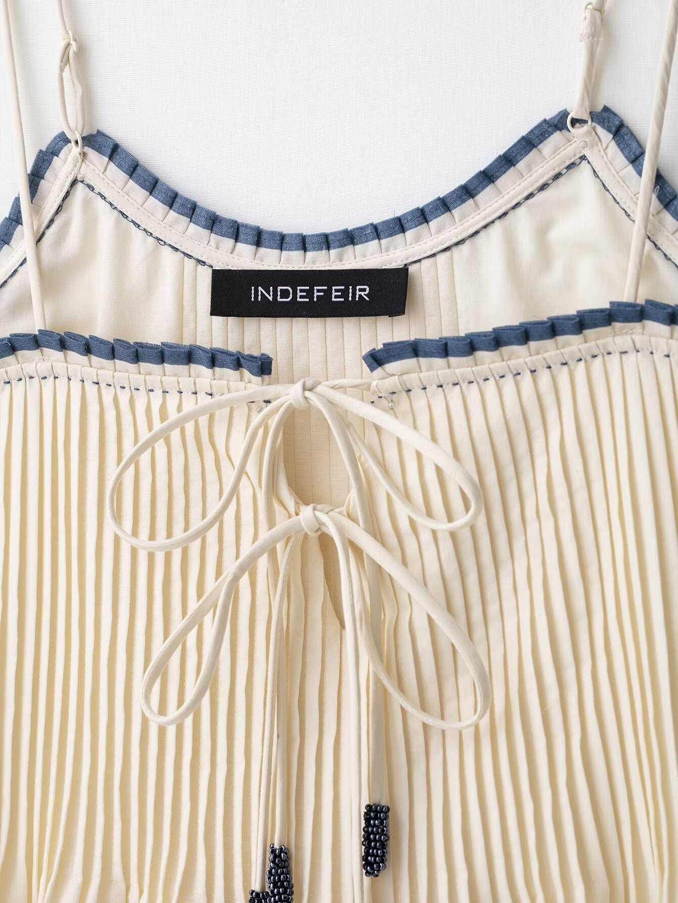 Pleated Trim Camisole Top