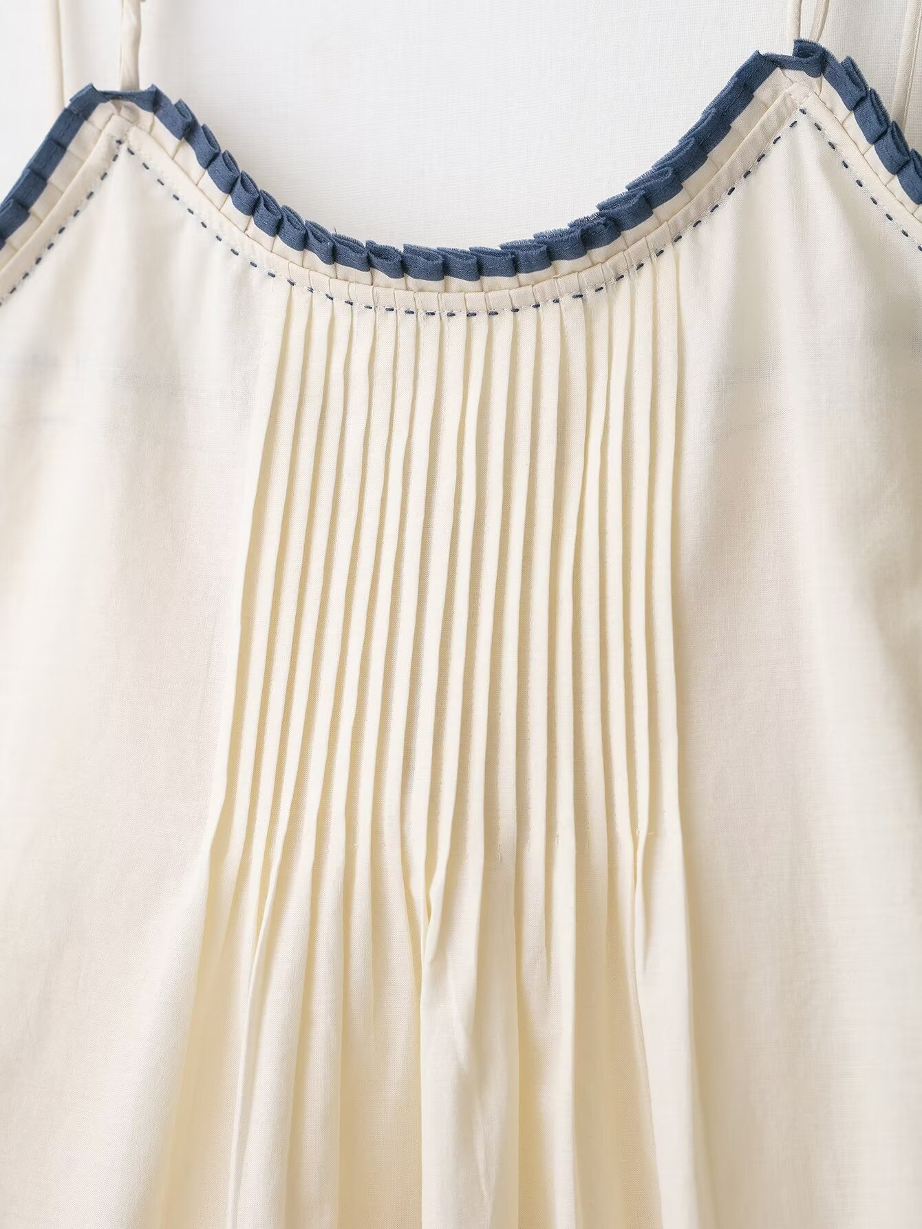 Pleated Trim Camisole Top