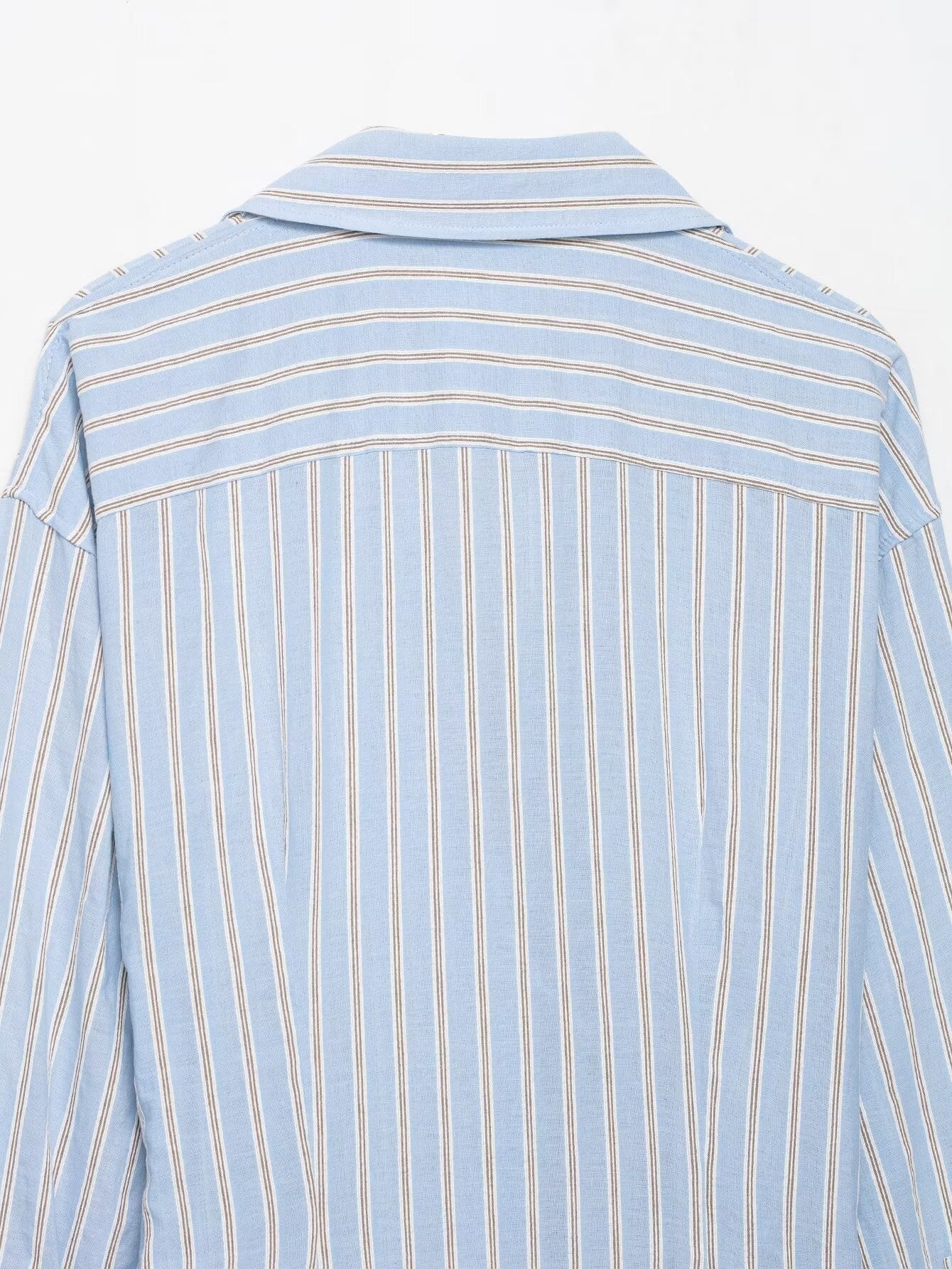 Striped Wrap Shirt Dress