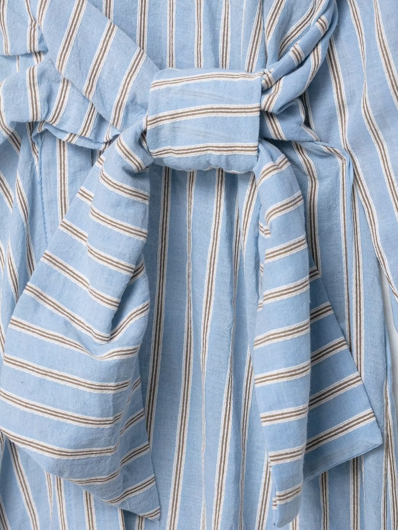Striped Wrap Shirt Dress