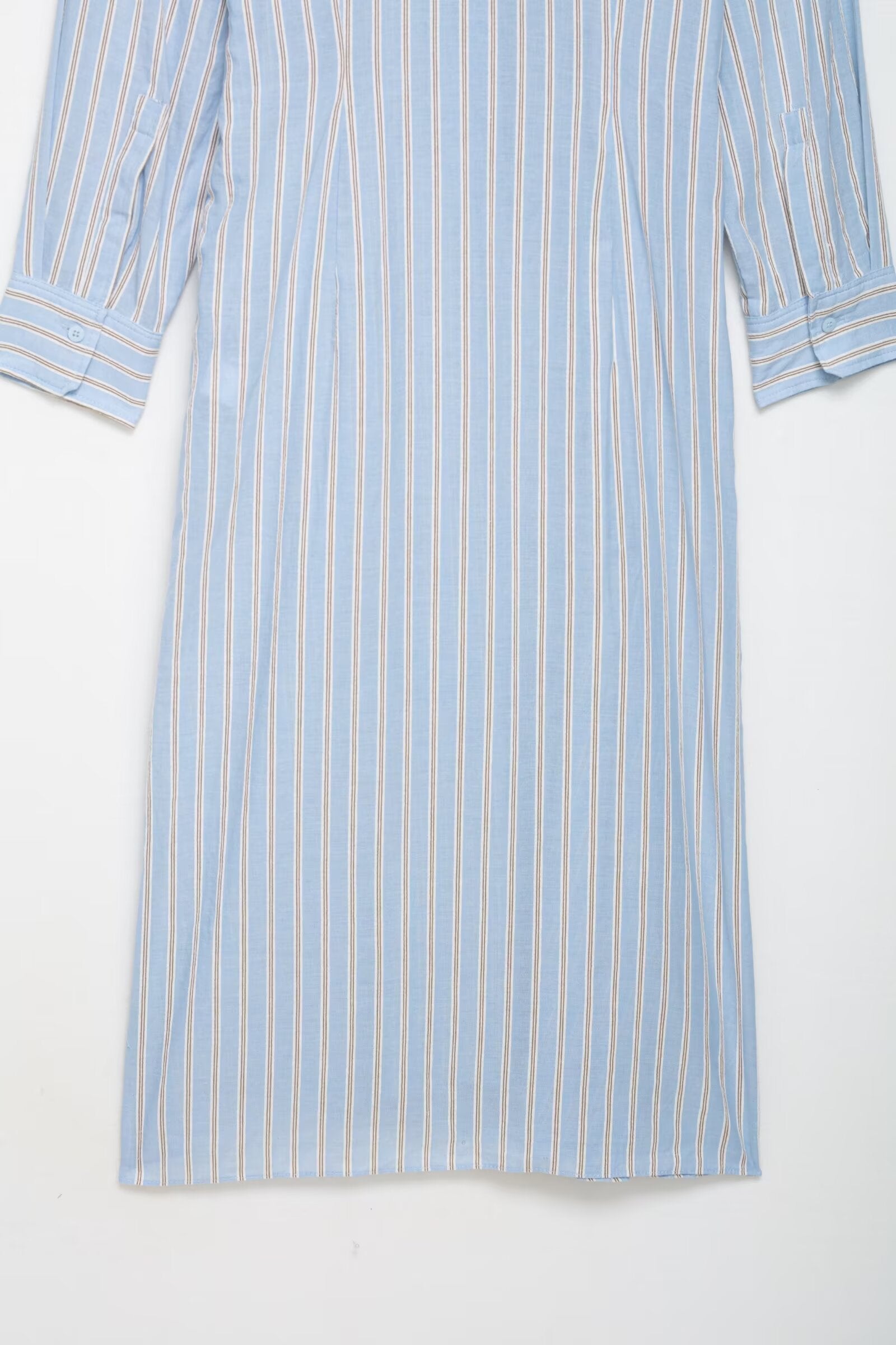 Striped Wrap Shirt Dress