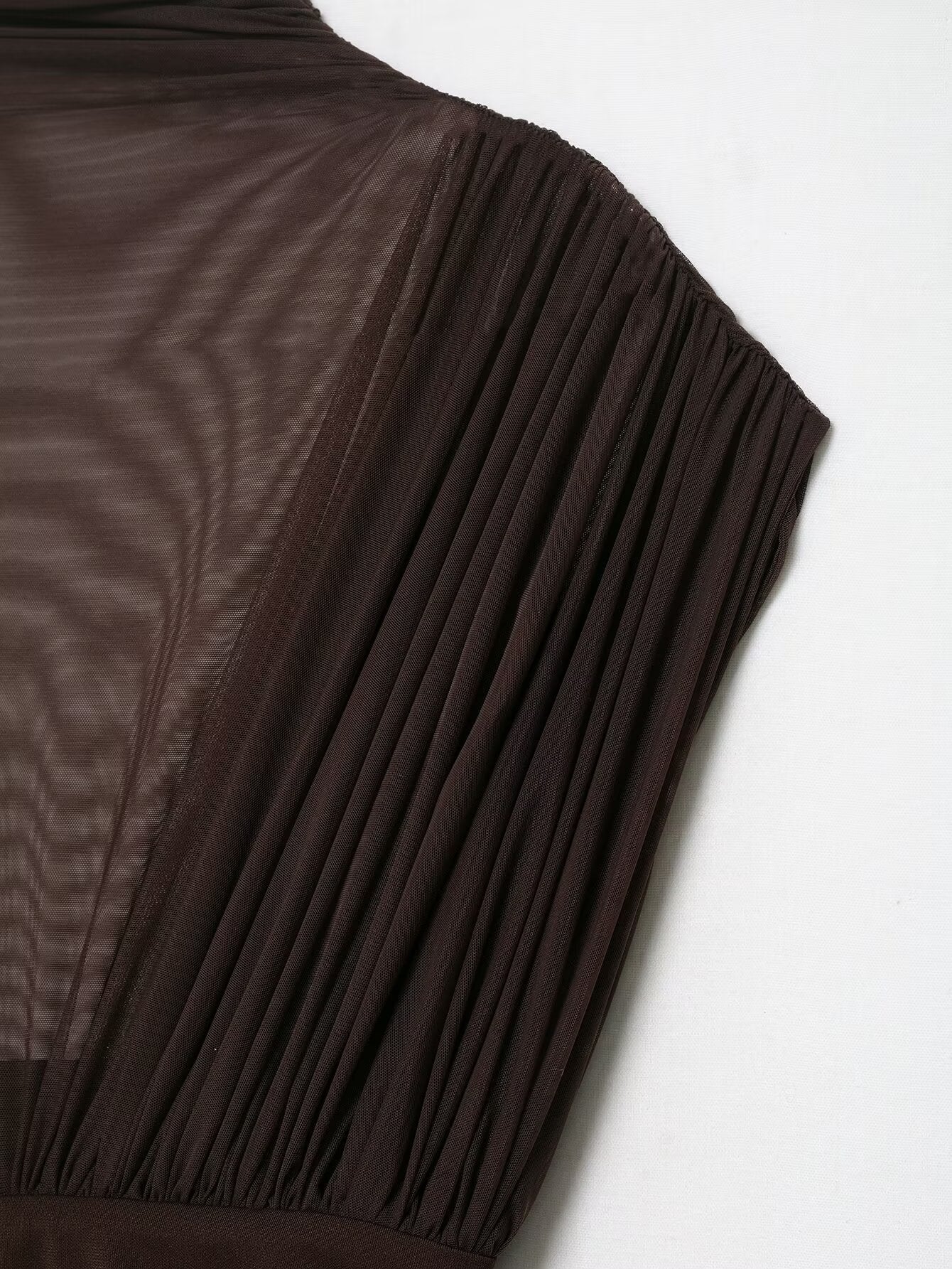 Sheer Ruched Maxi Dress