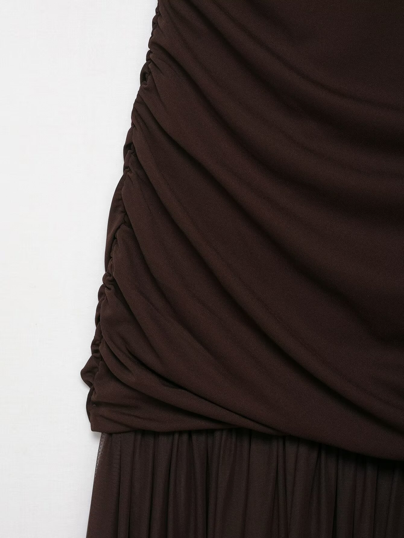 Sheer Ruched Maxi Dress