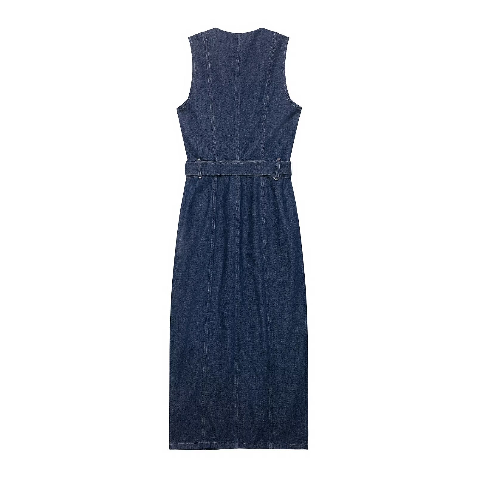 Belted Denim Dress