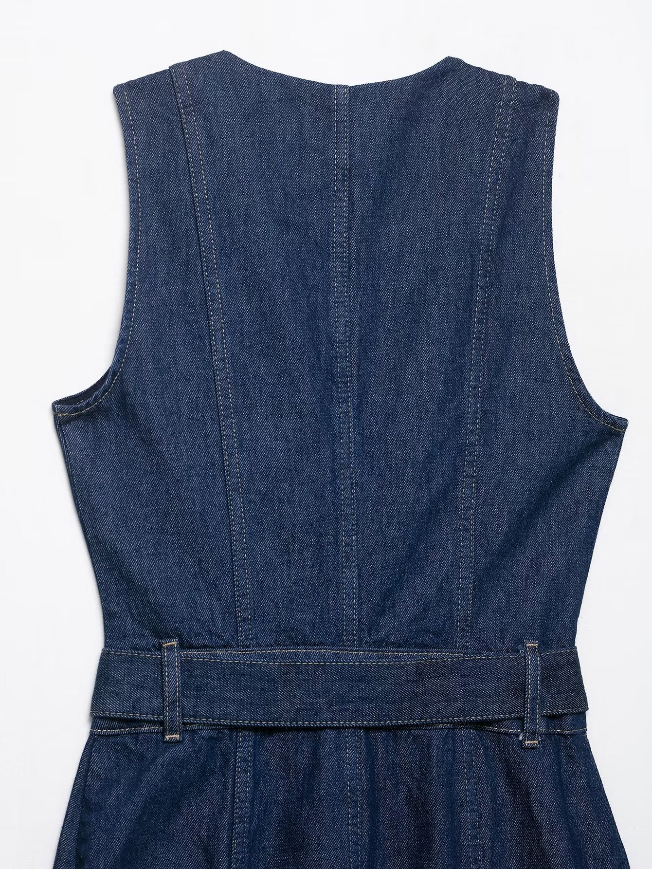 Belted Denim Dress