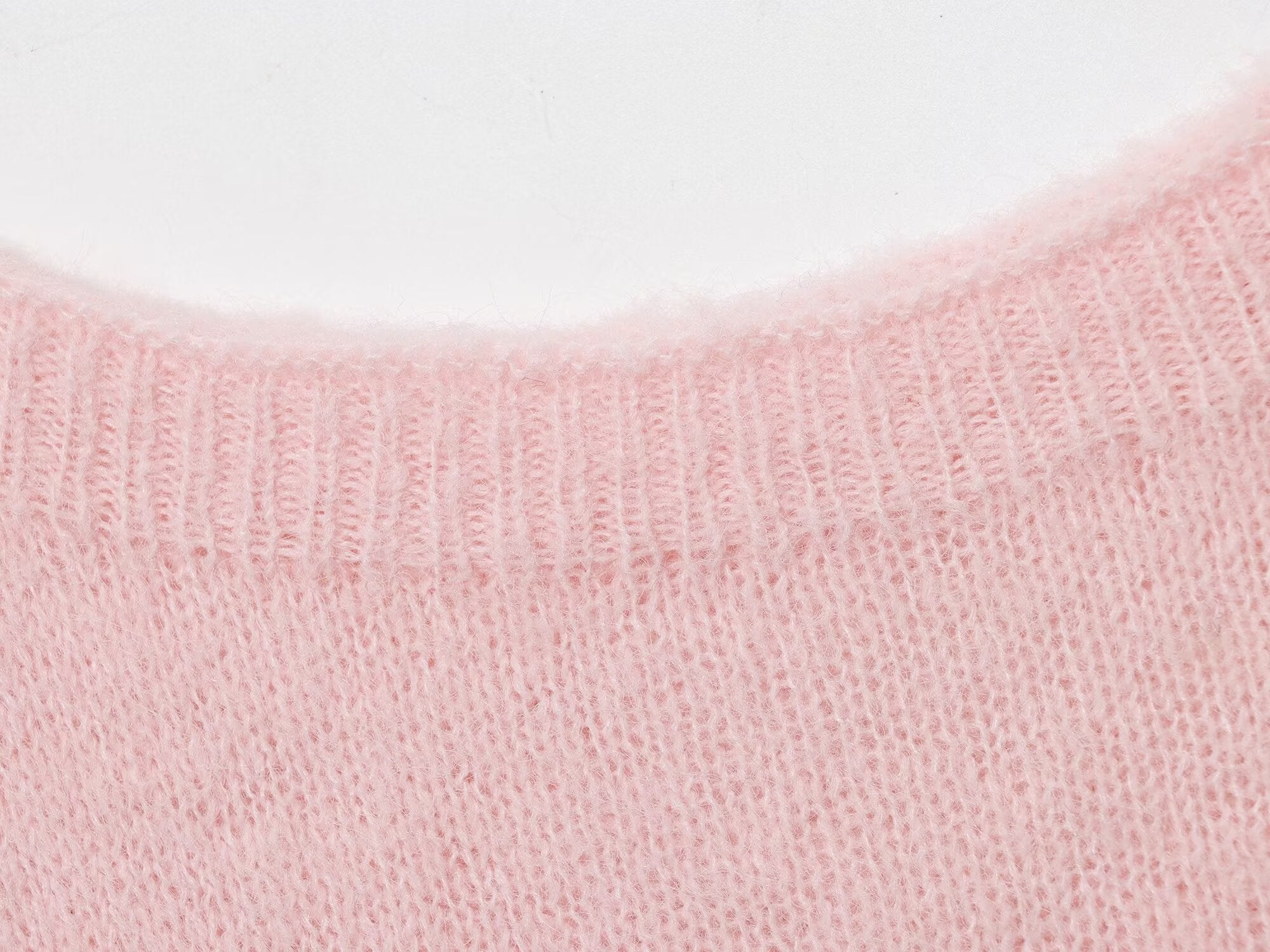 Off shoulder fuzzy knit sweater