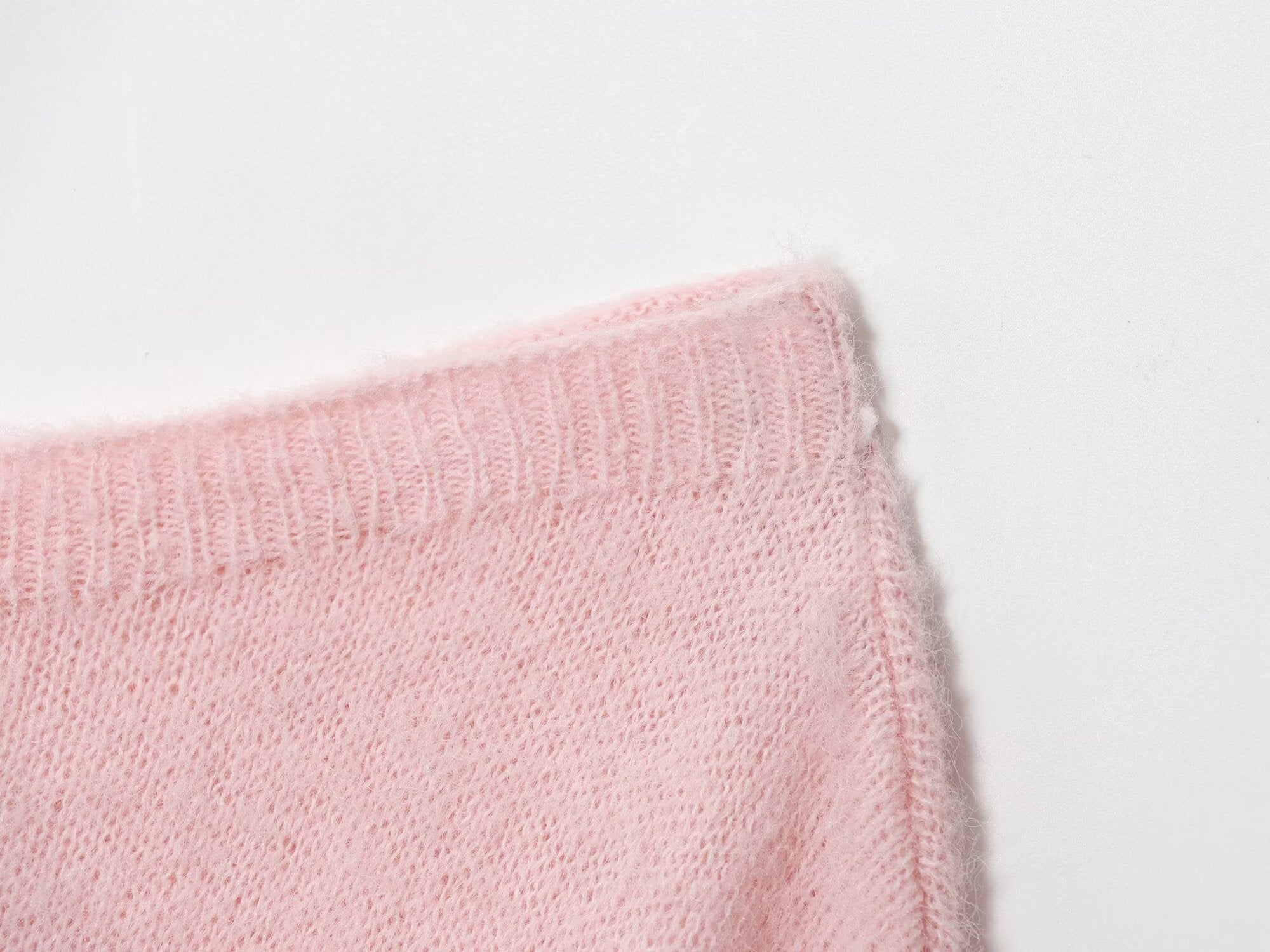 Off shoulder fuzzy knit sweater