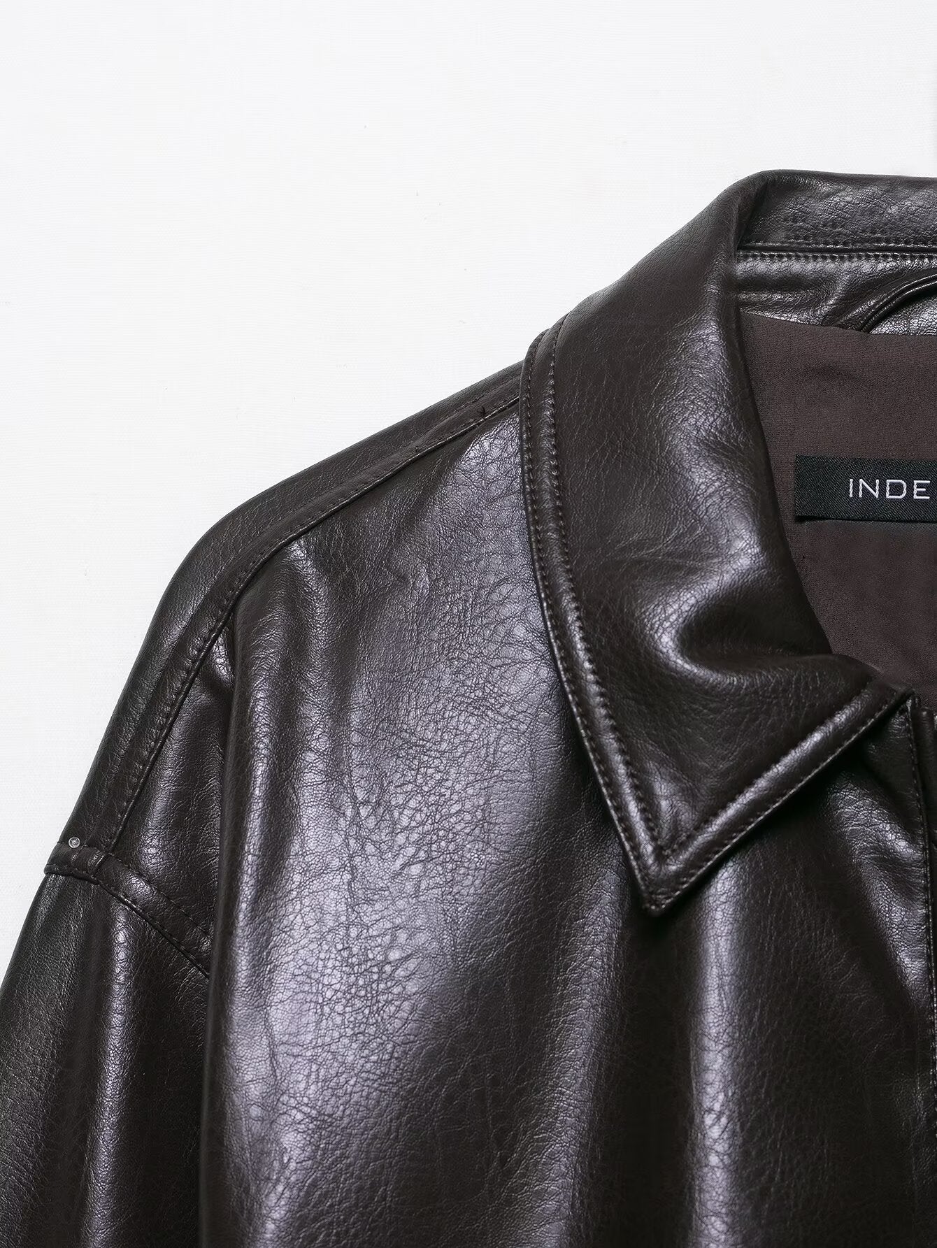 Faux Leather Bomber Jacket