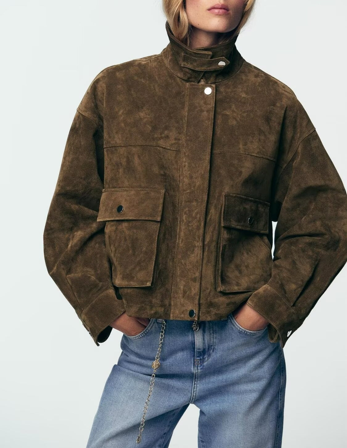 Suede Bomber Jacket