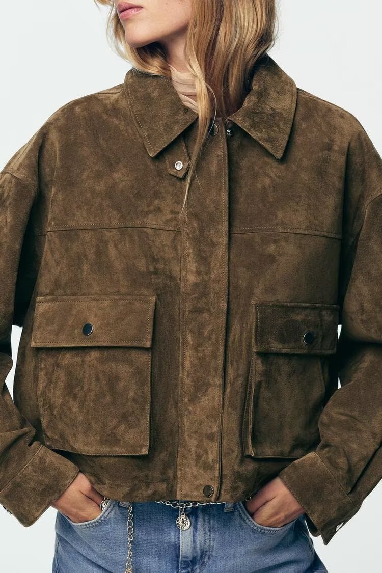 Suede Bomber Jacket