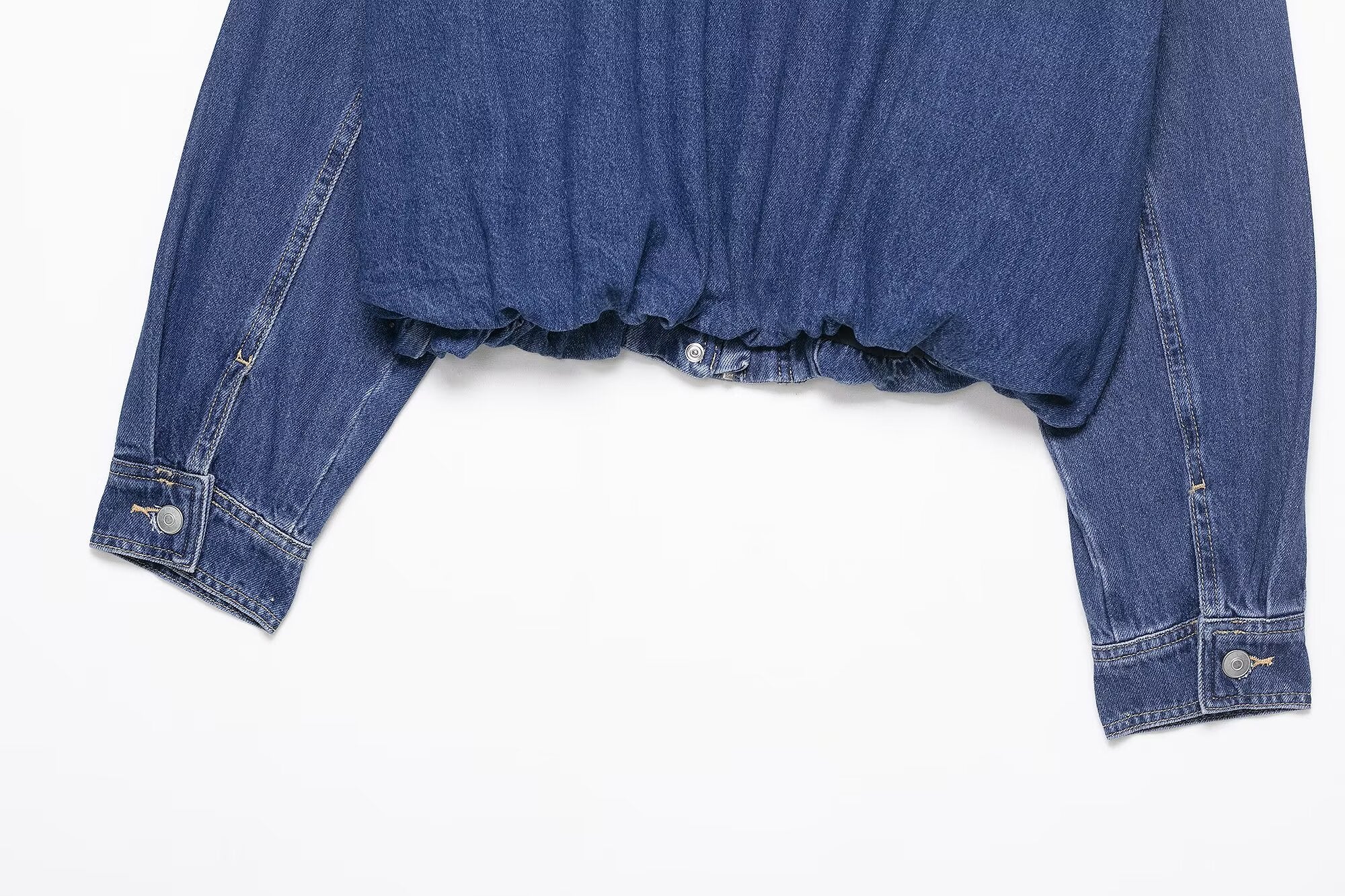 Denim High Collar Jacket