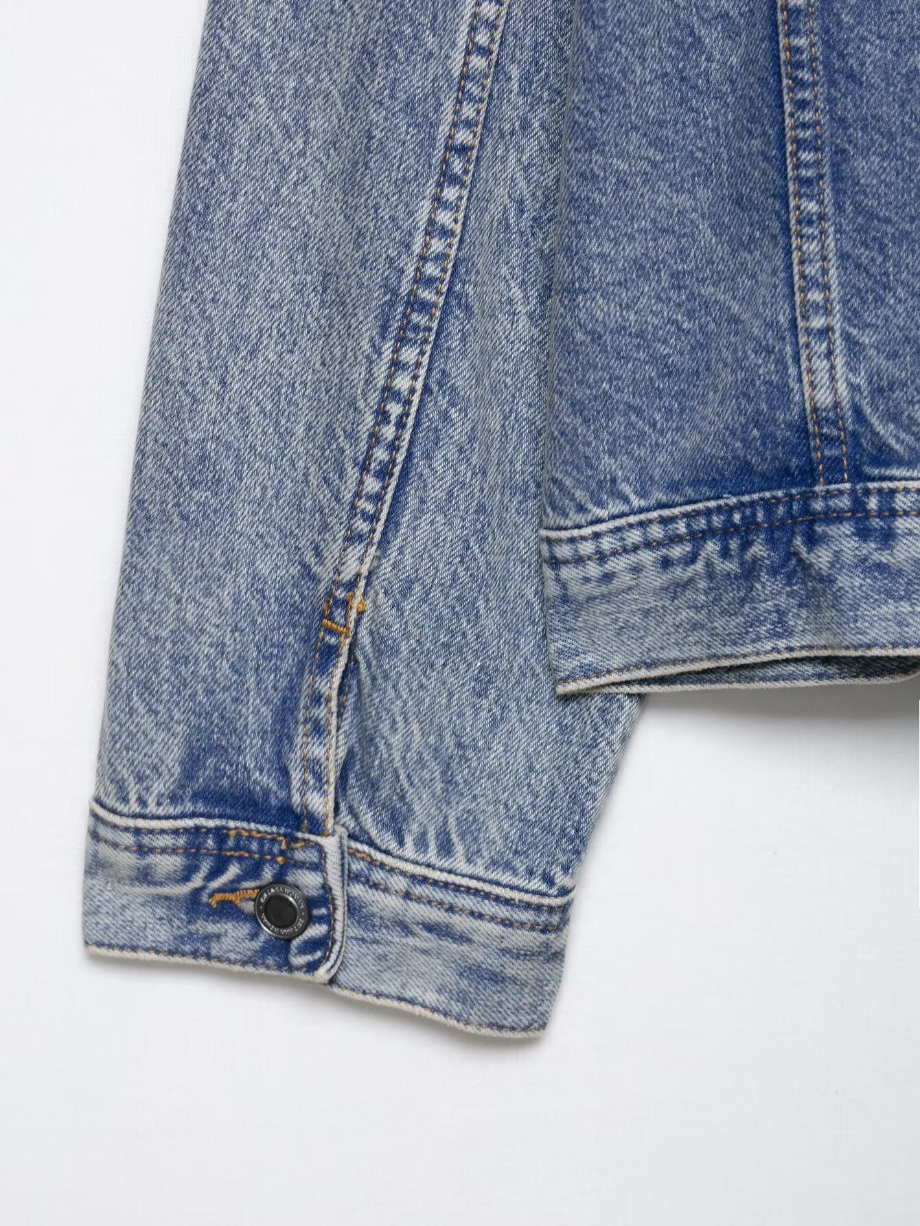 Asymmetric Washed Denim Jacket