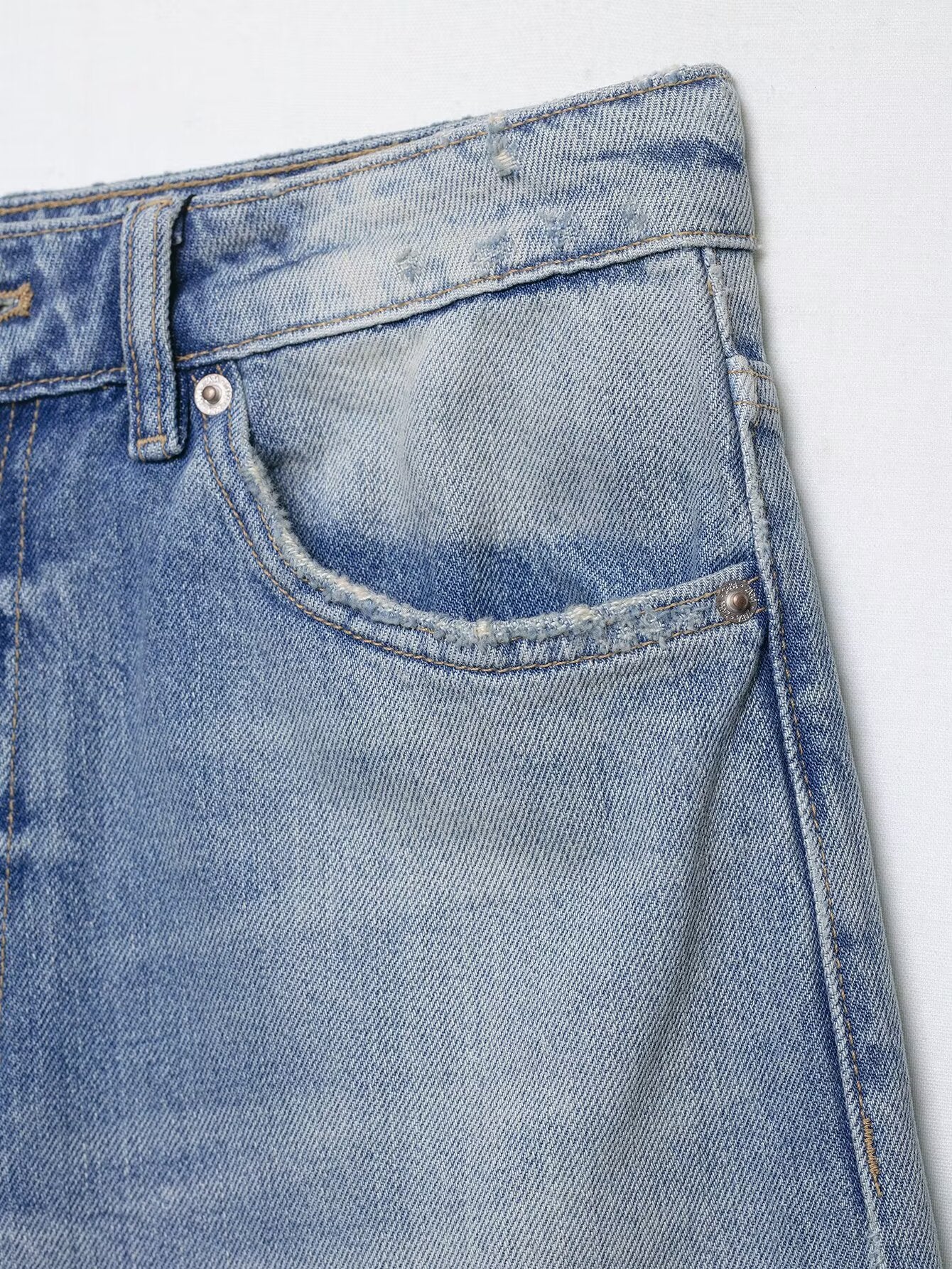 Distressed Denim Culottes