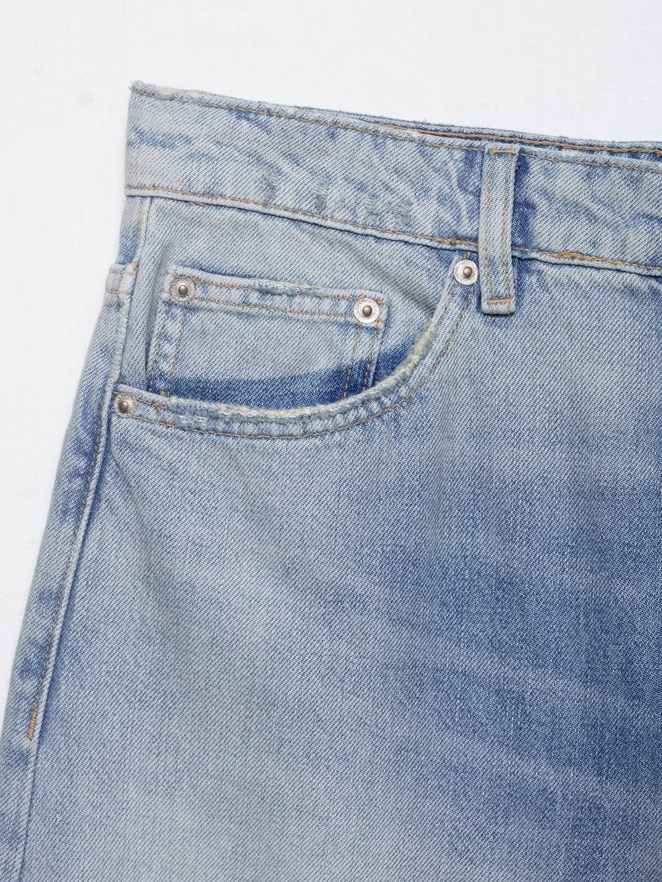 Distressed Denim Culottes