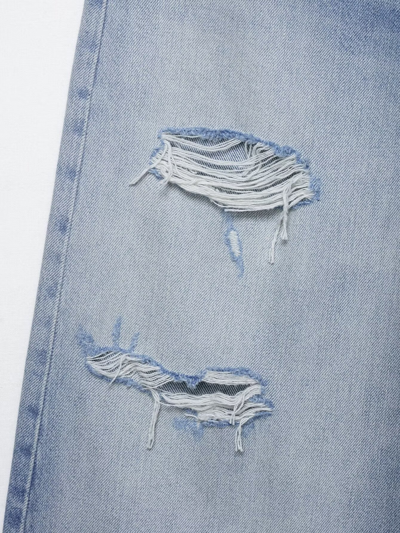Distressed Denim Culottes
