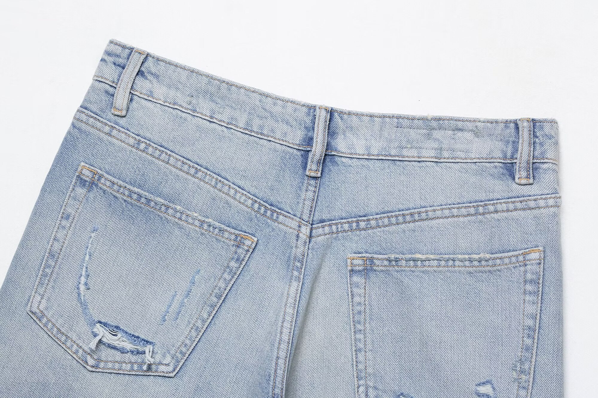 Distressed Denim Culottes