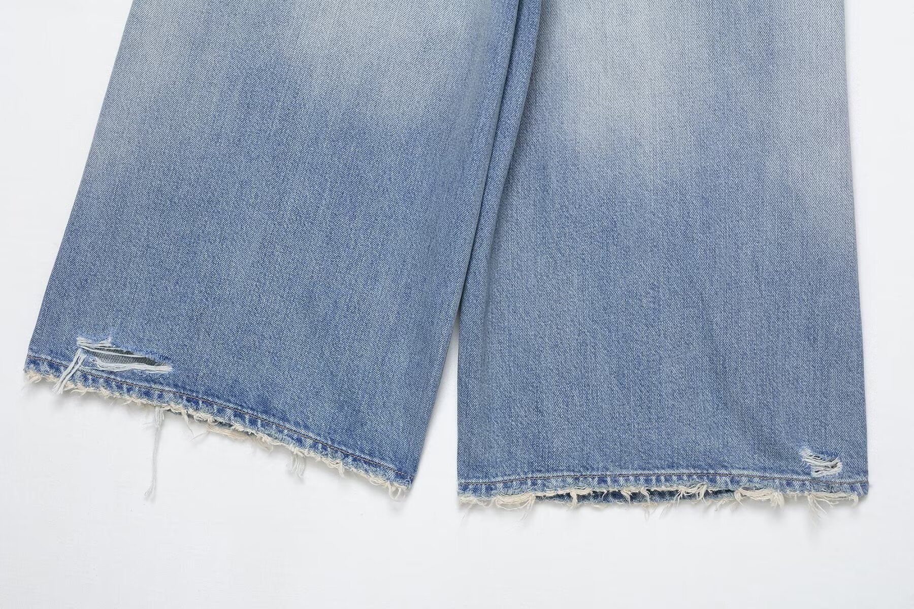Distressed Denim Culottes