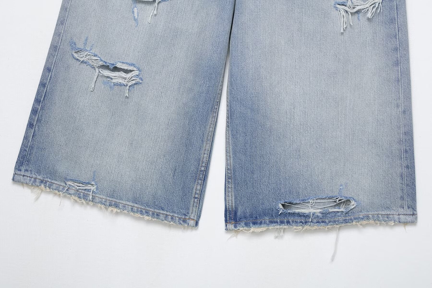 Distressed Denim Culottes