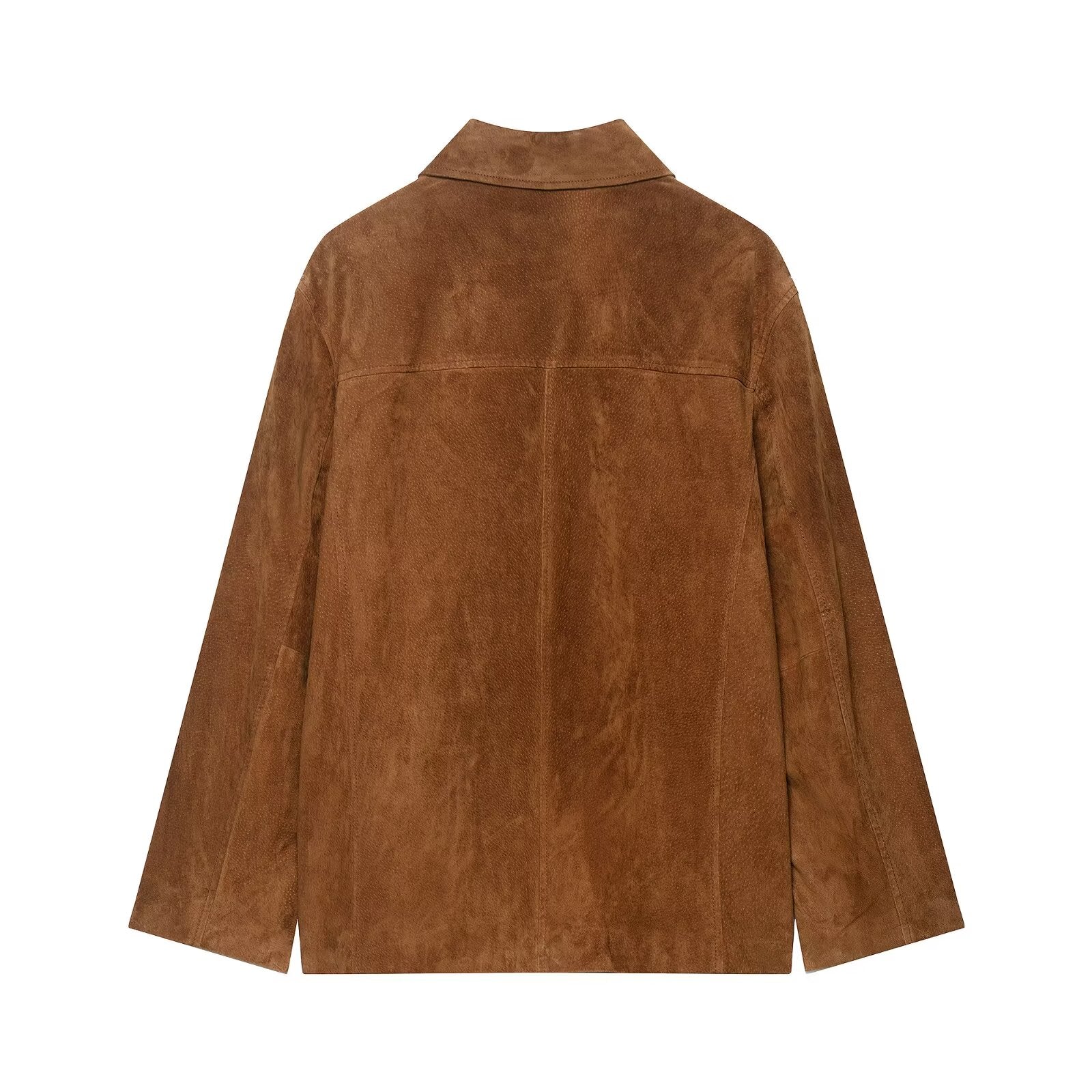 Suede Button Up Jacket
