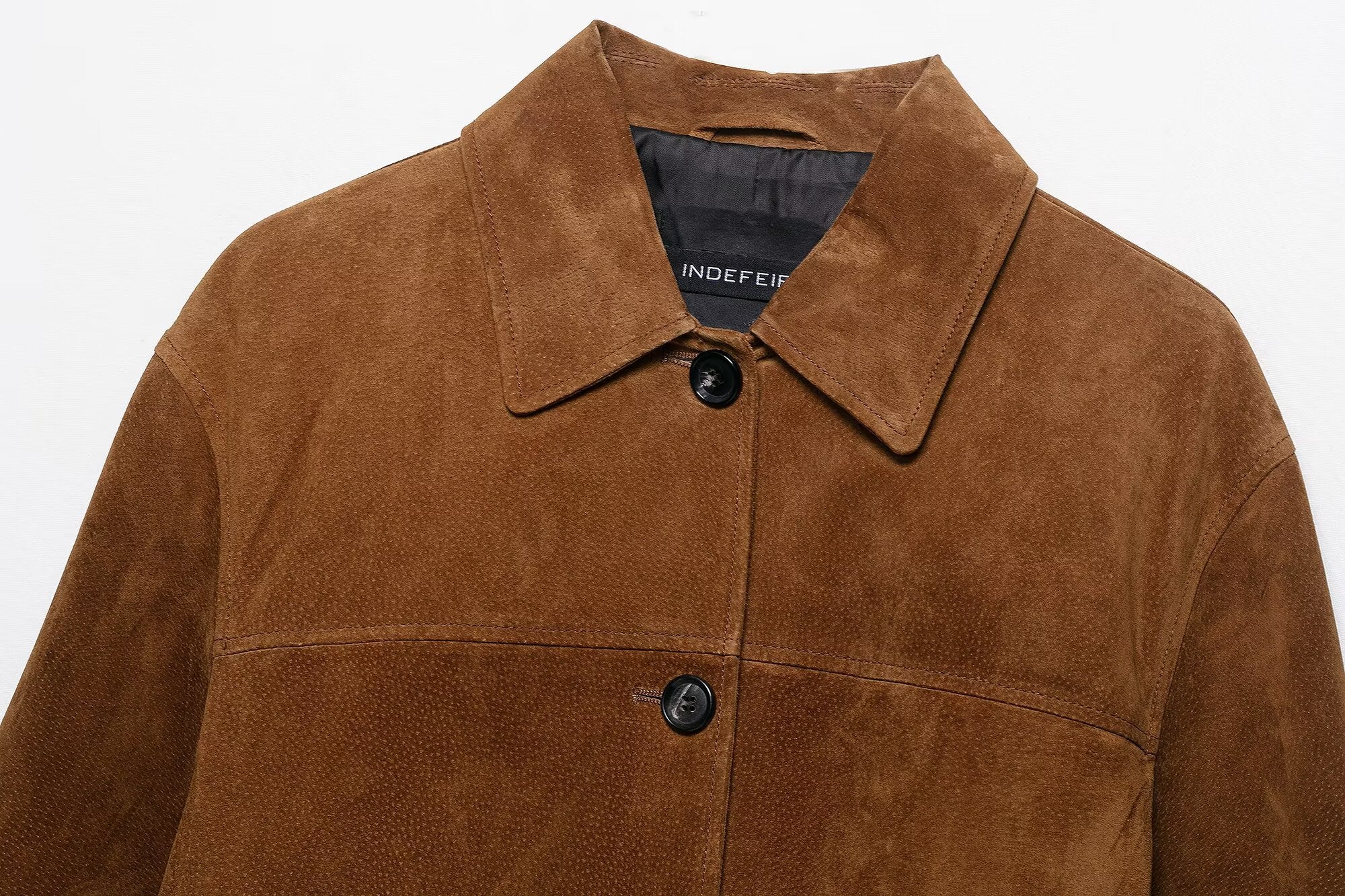 Suede Button Up Jacket