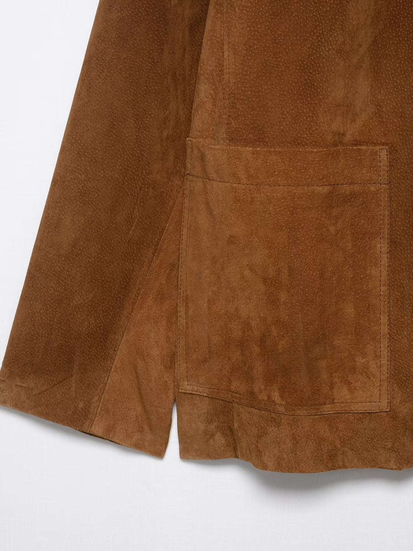 Suede Button Up Jacket