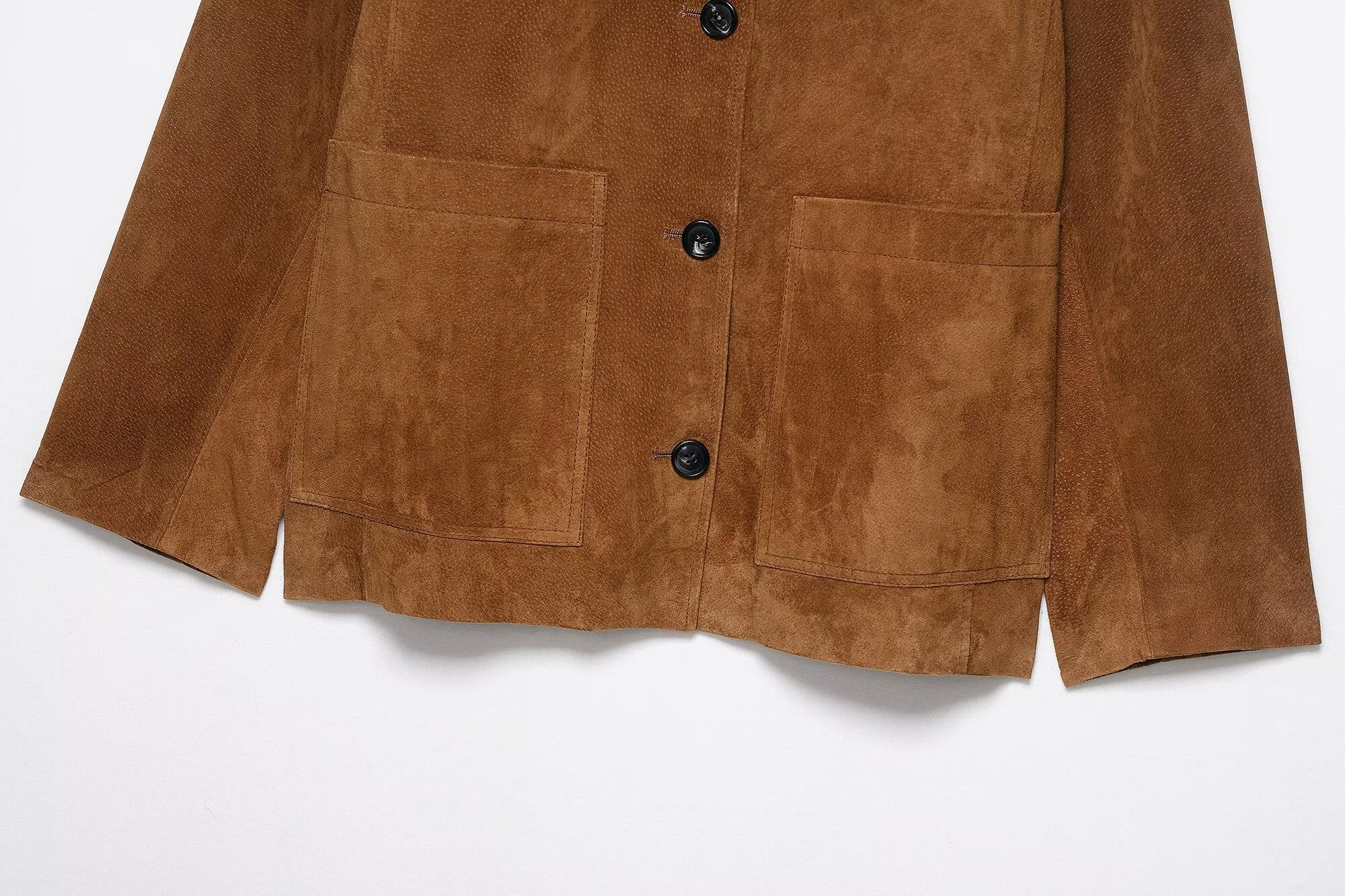 Suede Button Up Jacket